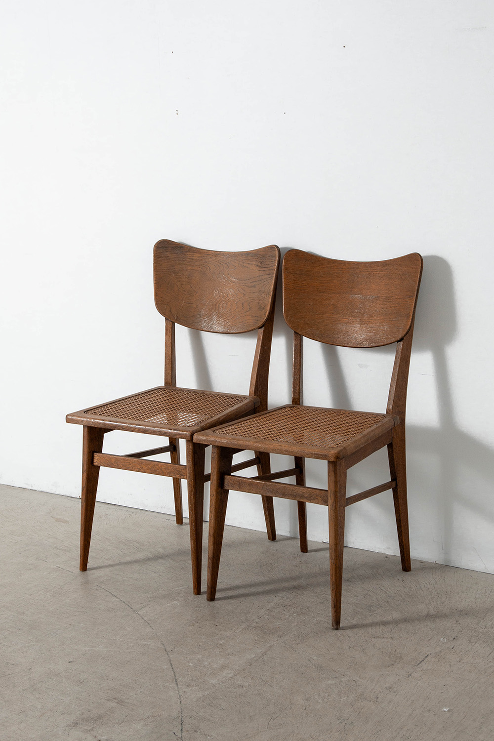 Dining Chair in Oak and Rattan