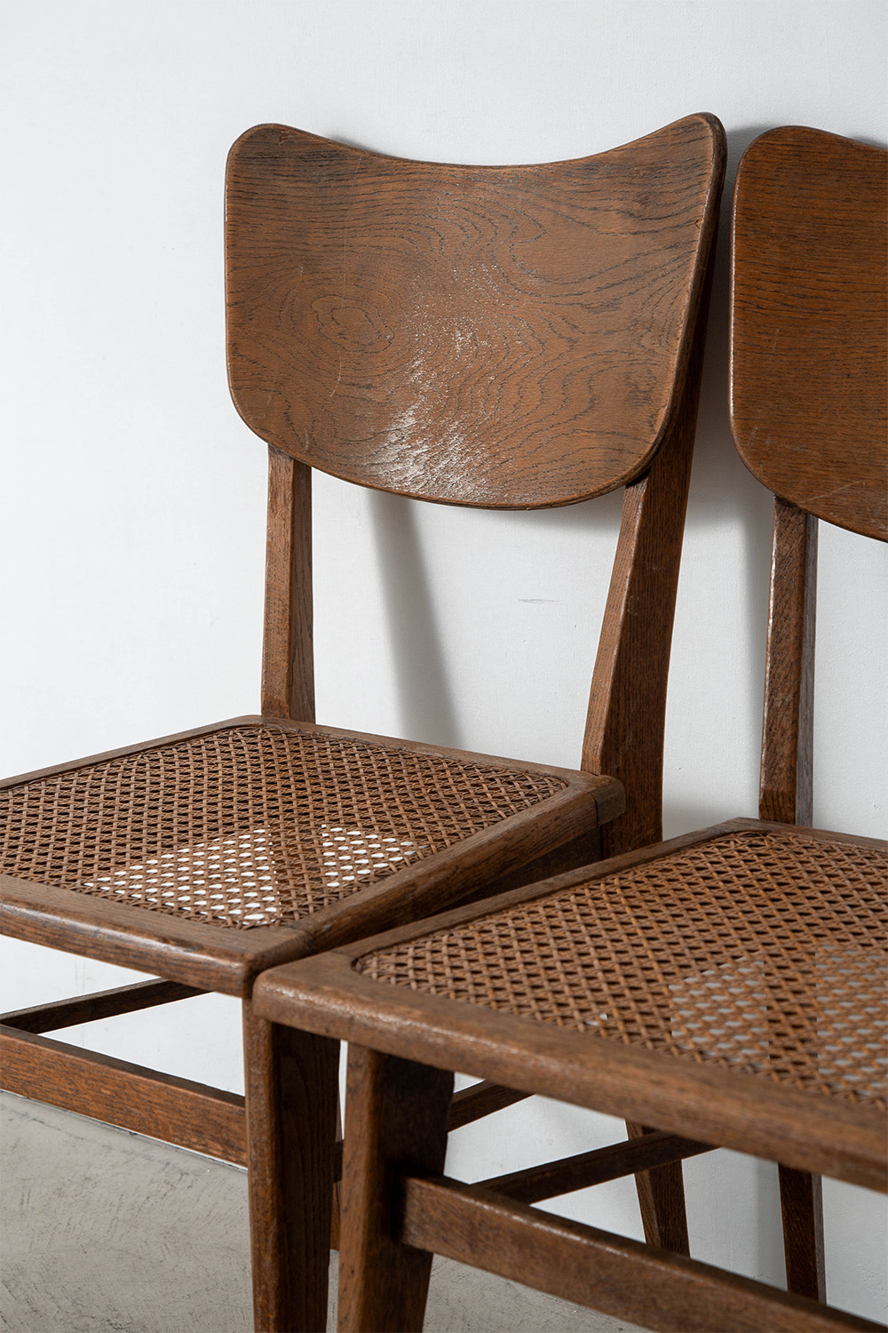 Dining Chair in Oak and Rattan