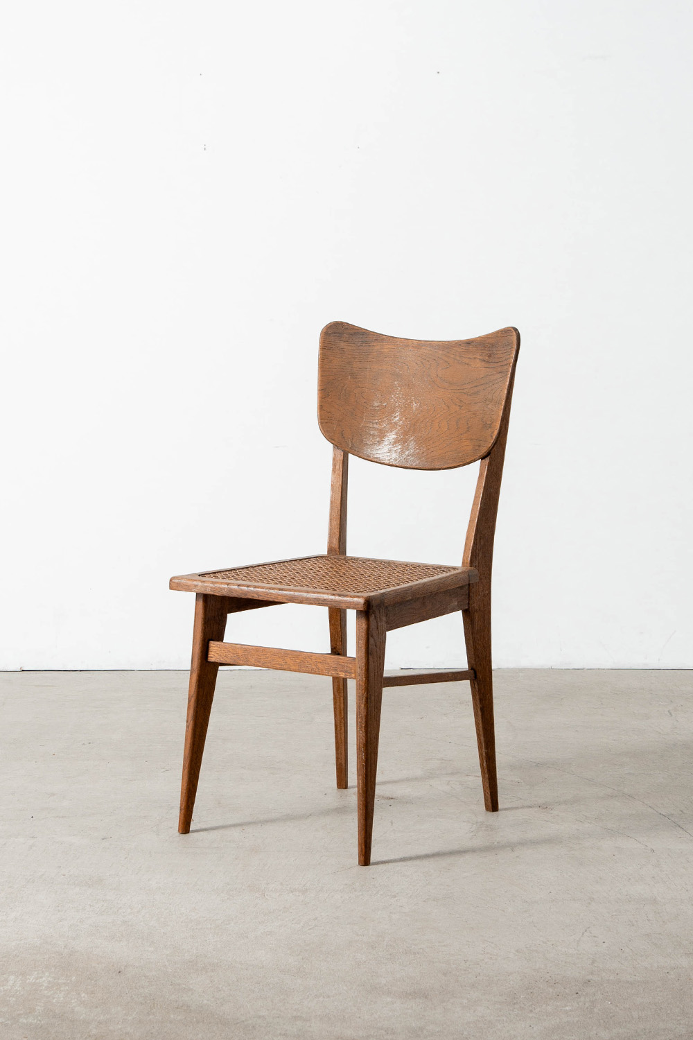 Dining Chair in Oak and Rattan