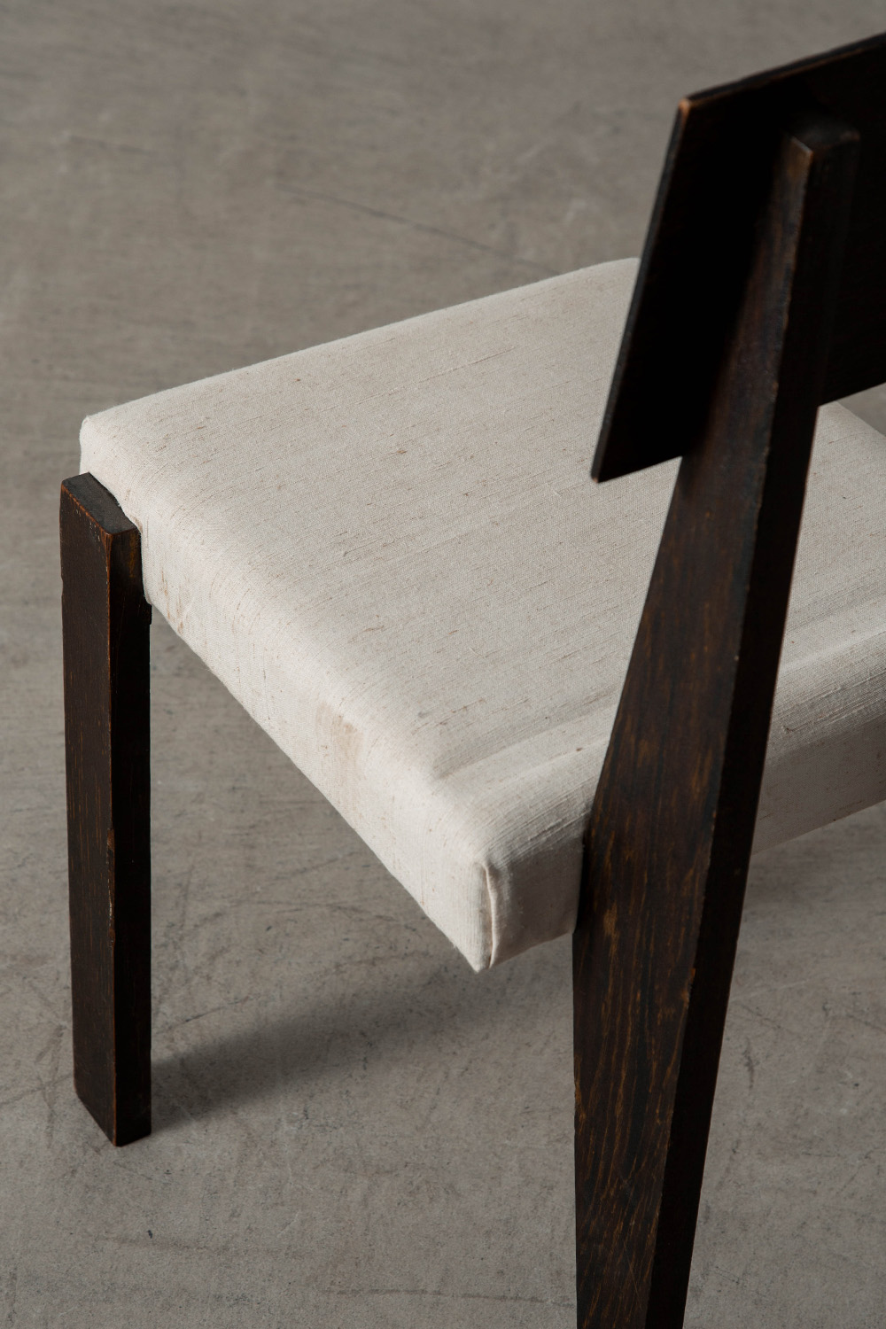 Dining Chair by André Sornay for Sornay Meubles in Wood and Fabric