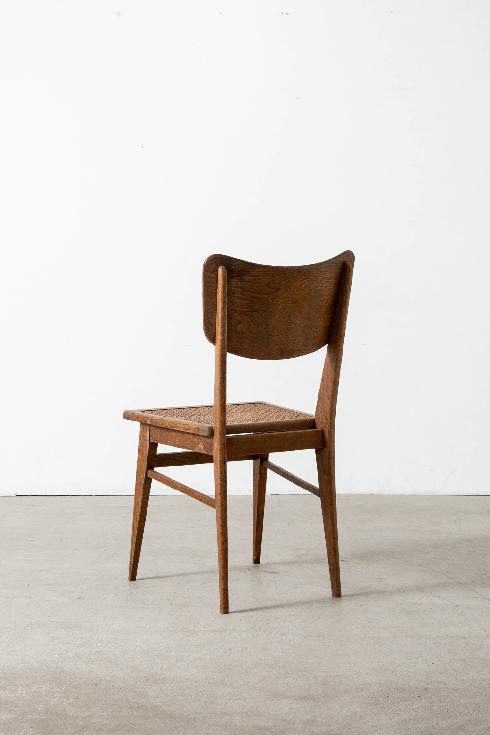 Dining Chair in Oak and Rattan