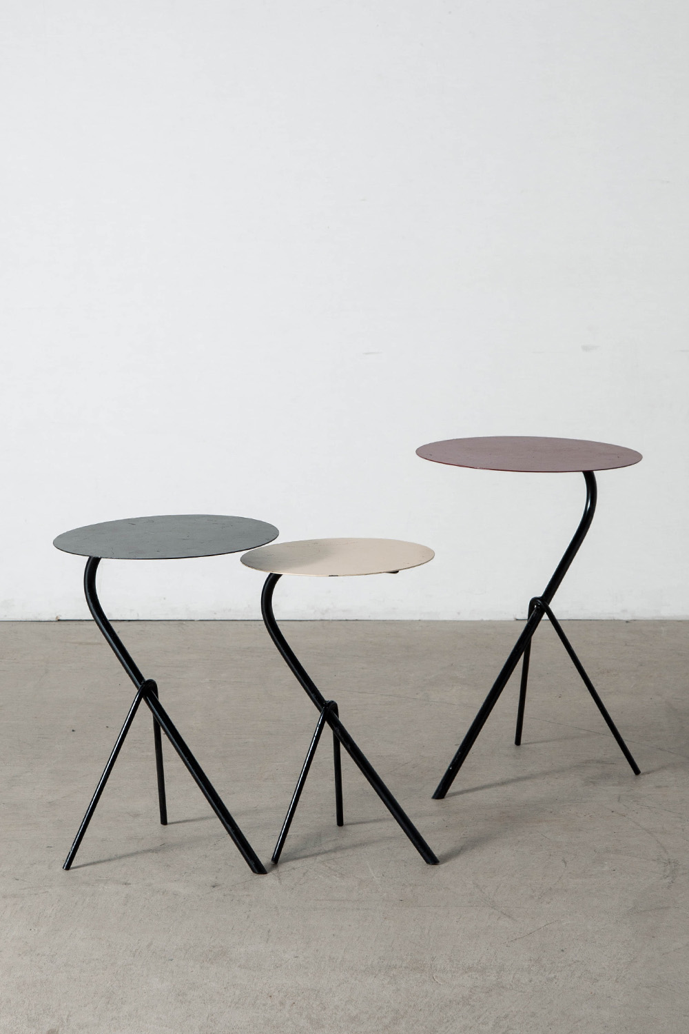 Nest Table Set by Michel Buffet in Steel