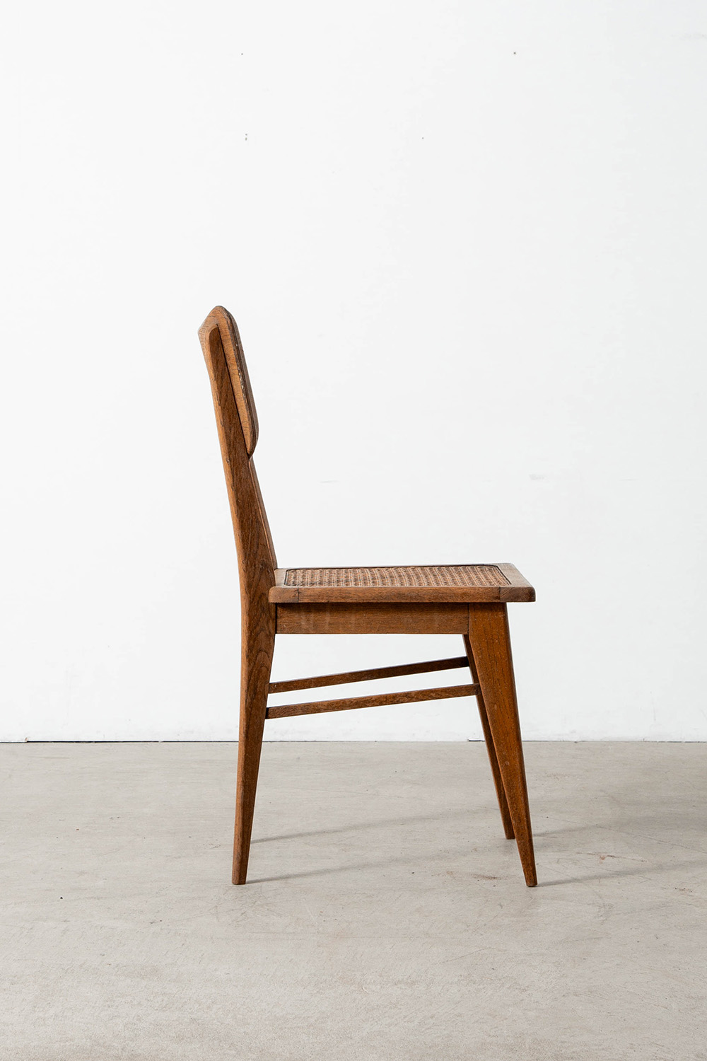 Dining Chair in Oak and Rattan