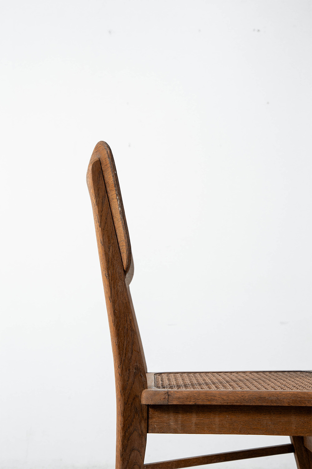 Dining Chair in Oak and Rattan