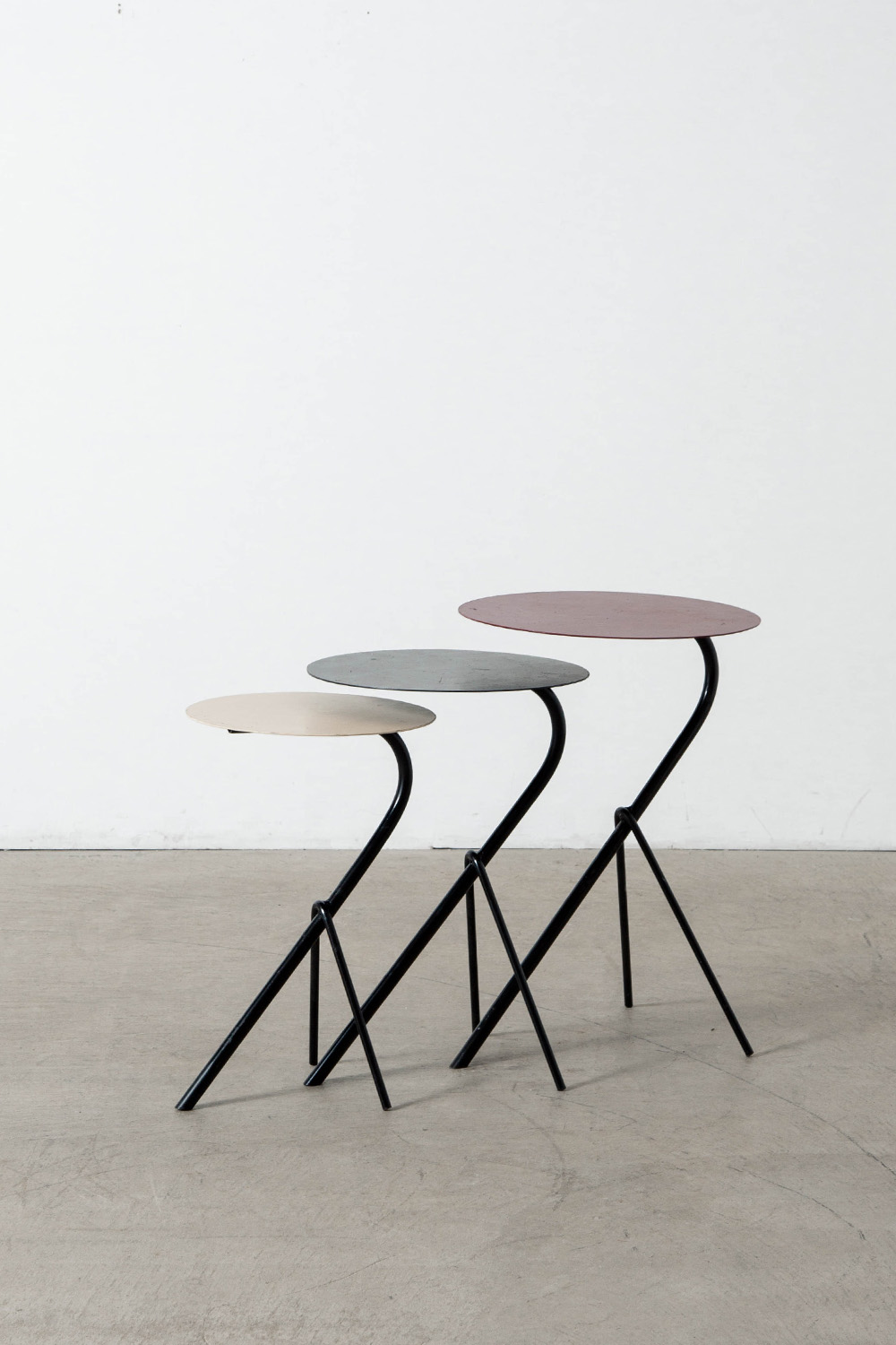 Nest Table Set by Michel Buffet in Steel