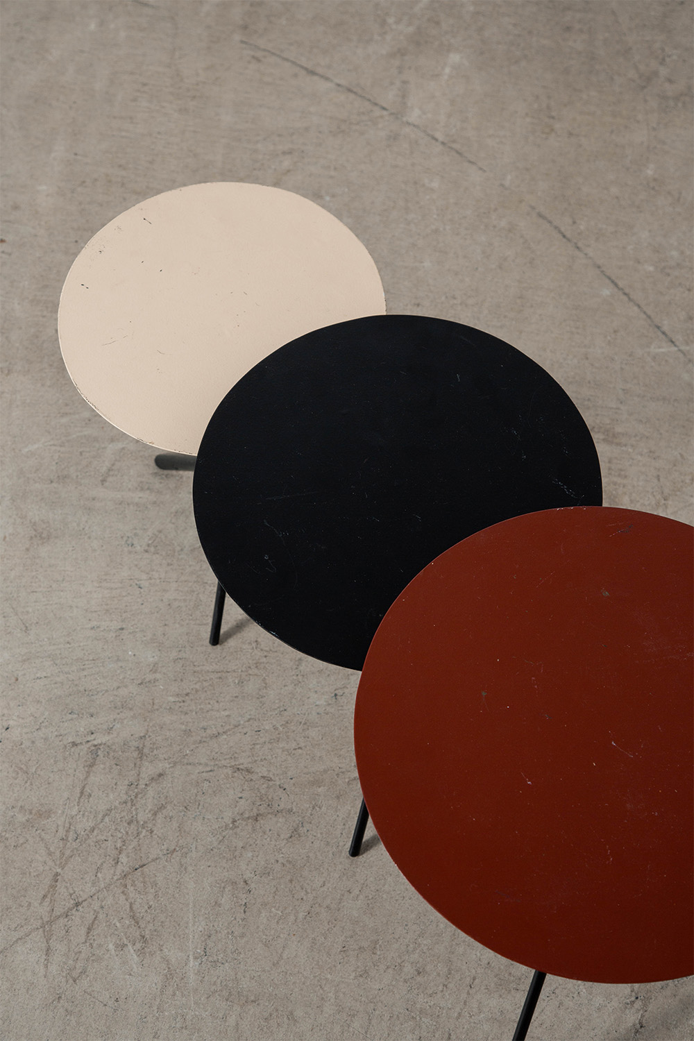 Nest Table Set by Michel Buffet in Steel