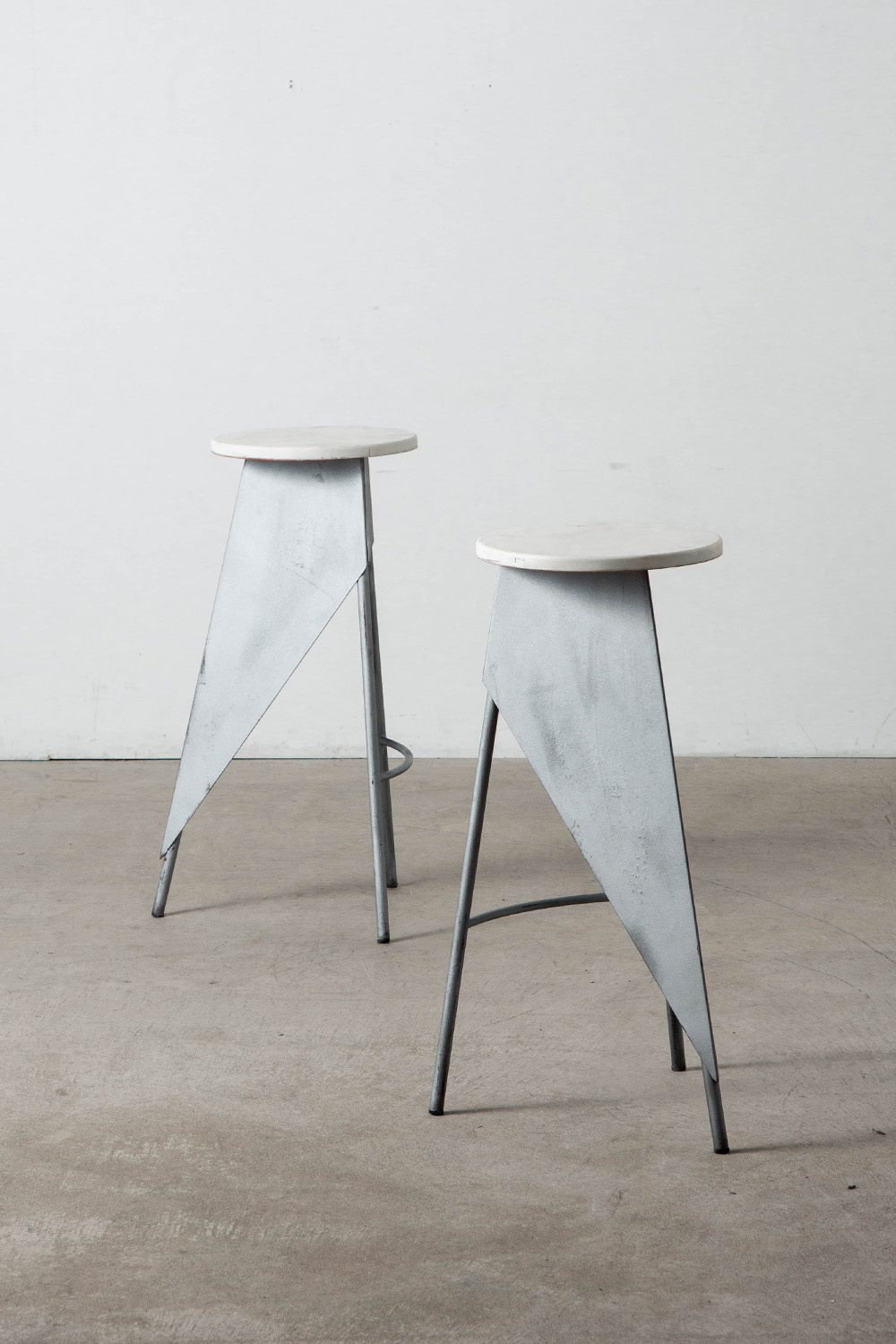 Counter Stool by Kristian Gavoille for Disform in Shilver and Metal