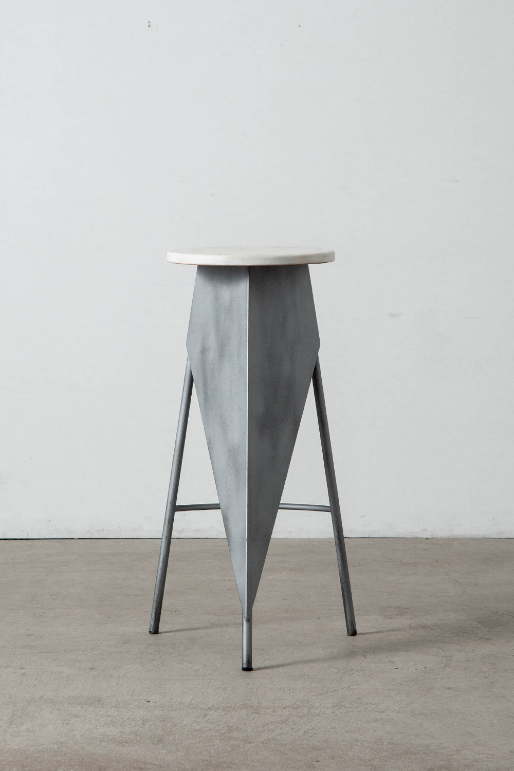 Counter Stool by Kristian Gavoille for Disform in Shilver and Metal