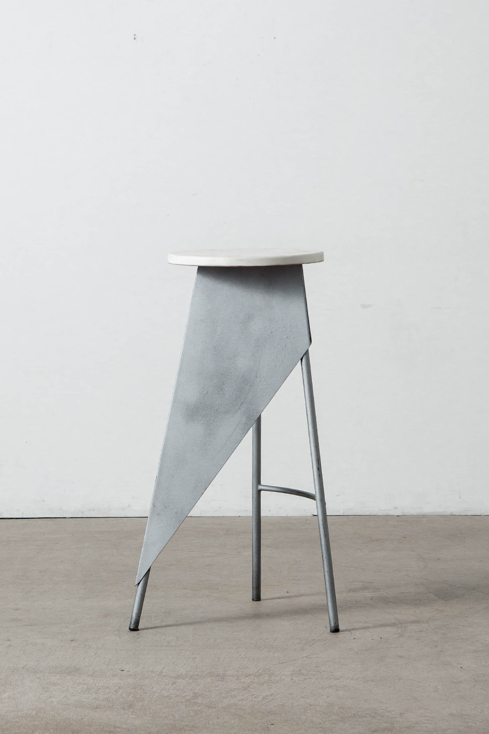 Counter Stool by Kristian Gavoille for Disform in Shilver and Metal