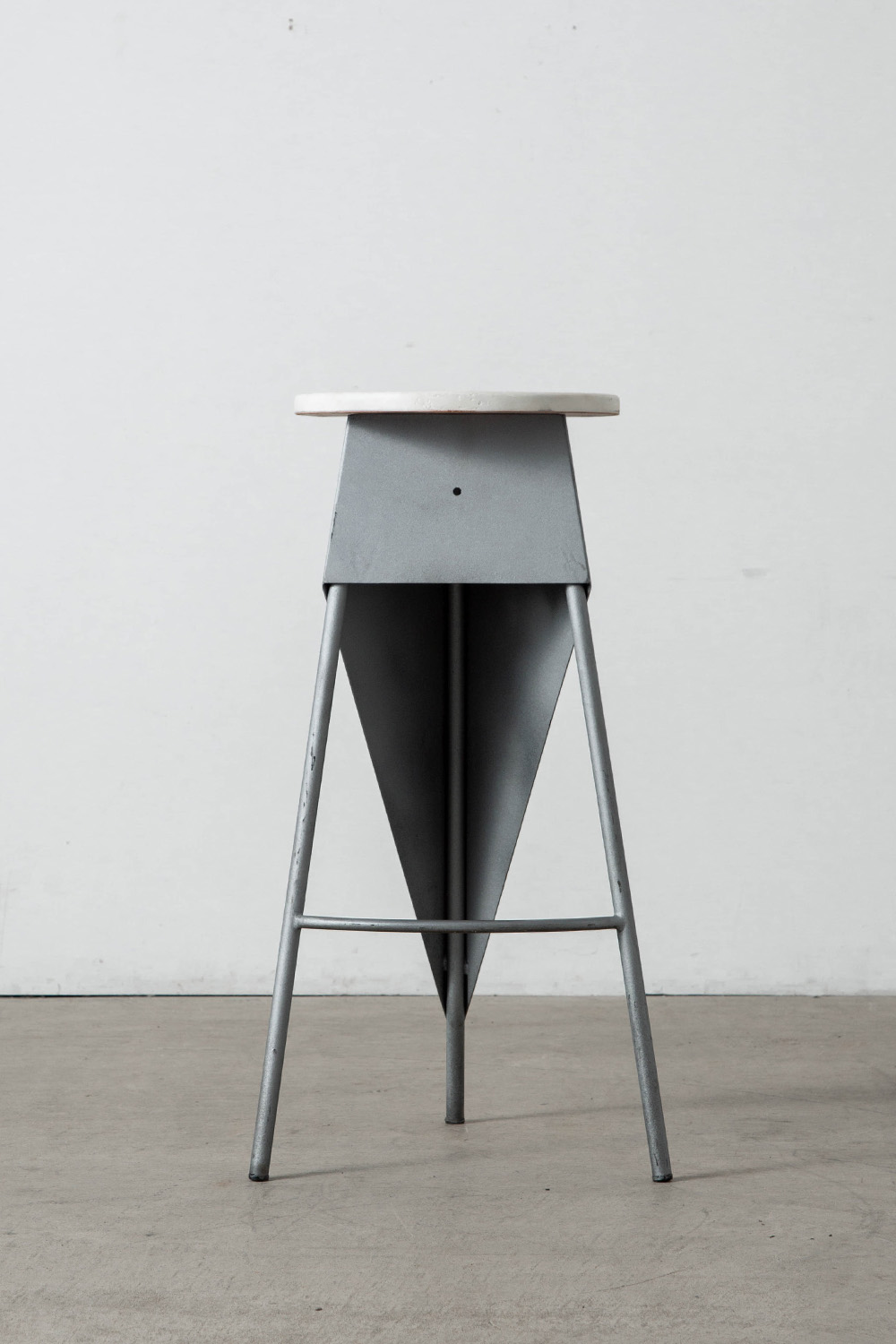 Counter Stool by Kristian Gavoille for Disform in Shilver and Metal