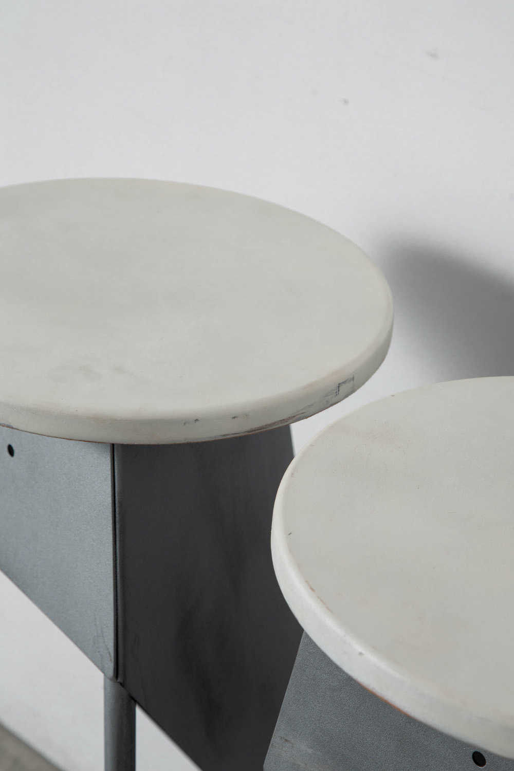 Counter Stool by Kristian Gavoille for Disform in Shilver and Metal