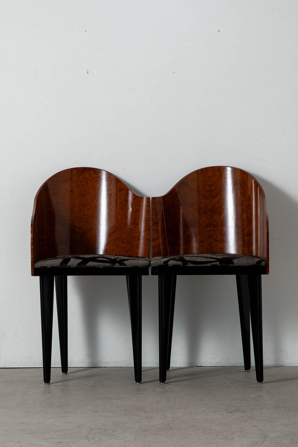 ‘Toscana’ Chair by Piero Sartogo for Saporiti in Wood and Fabric