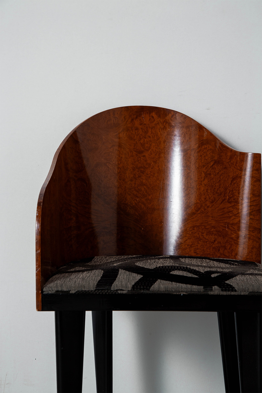 ‘Toscana’ Chair by Piero Sartogo for Saporiti in Wood and Fabric