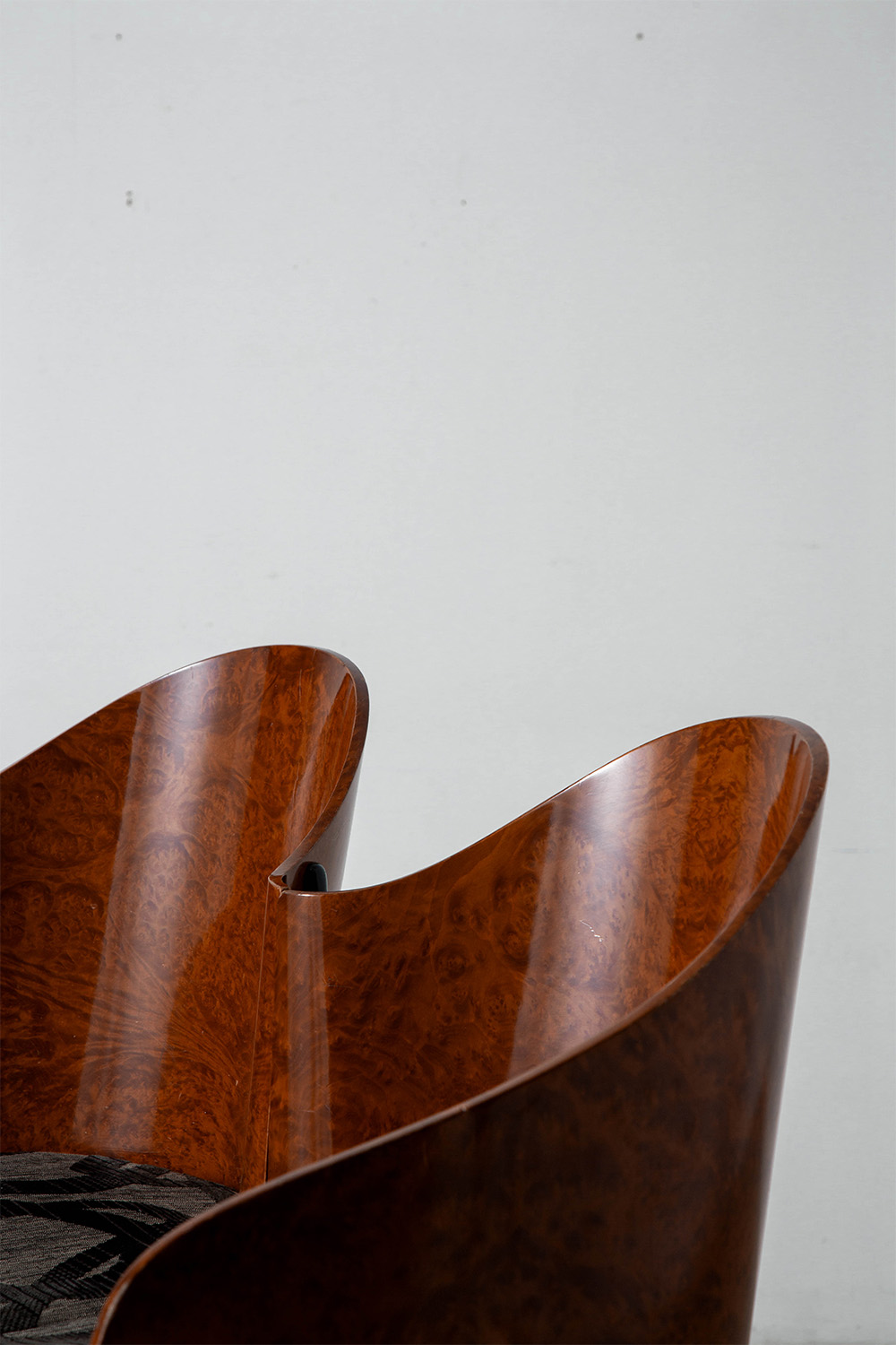 ‘Toscana’ Chair by Piero Sartogo for Saporiti in Wood and Fabric