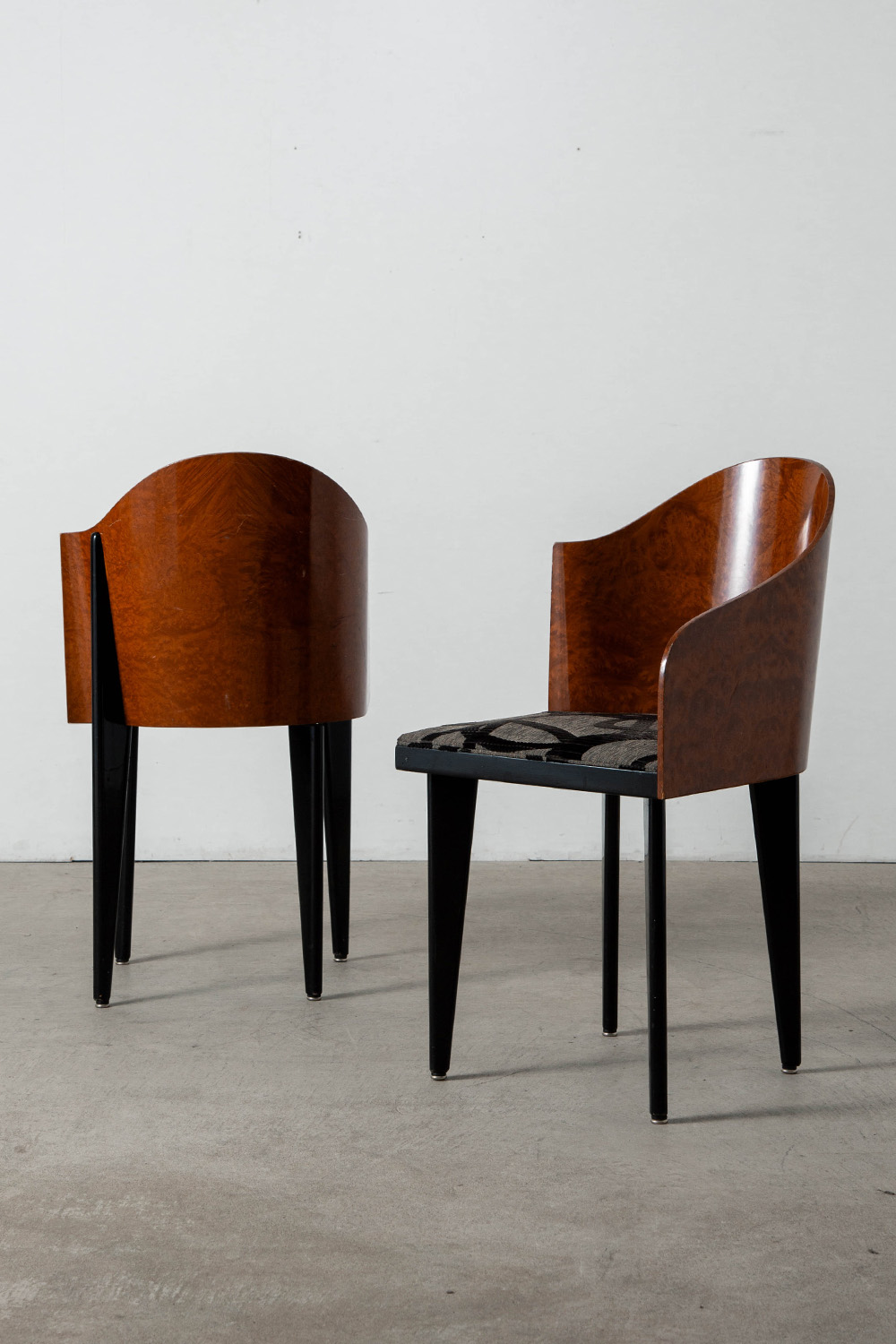 ‘Toscana’ Chair by Piero Sartogo for Saporiti in Wood and Fabric