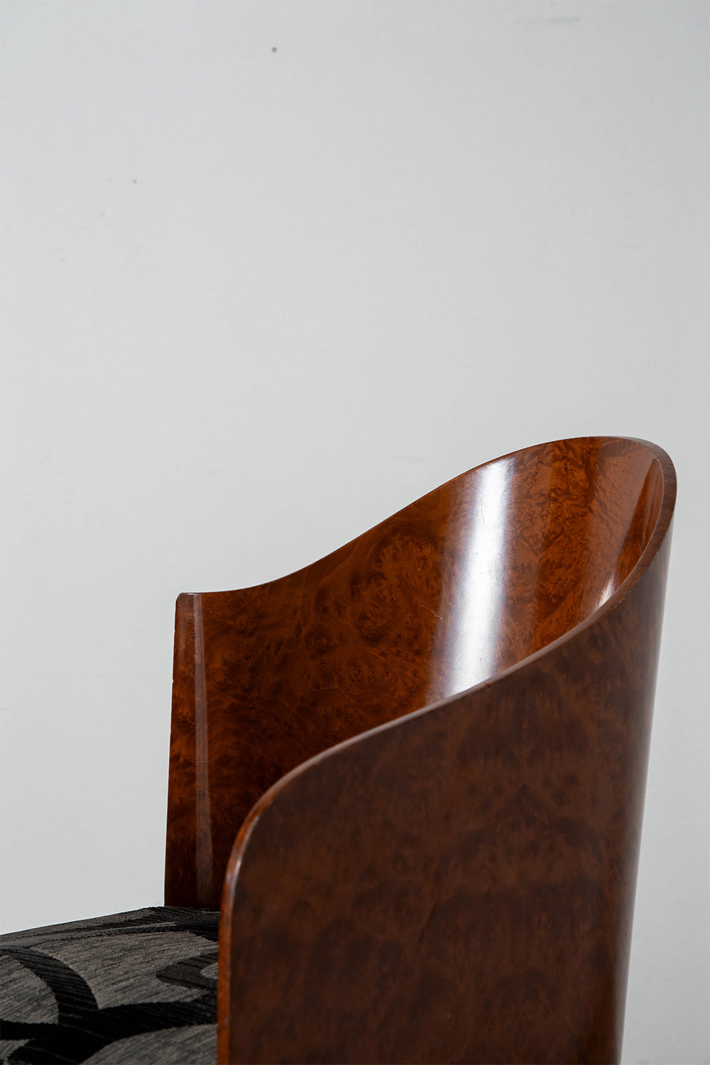 ‘Toscana’ Chair by Piero Sartogo for Saporiti in Wood and Fabric