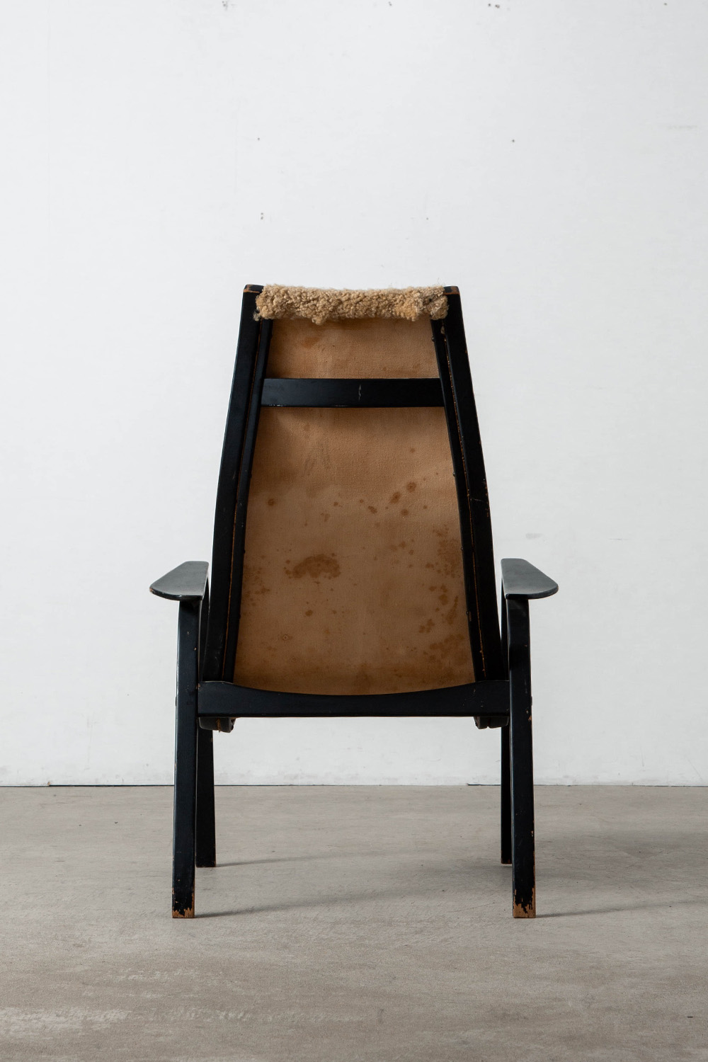 ‘Kurva’ Lounge Chair by Yngve Ekstrom in Fabric and Wood