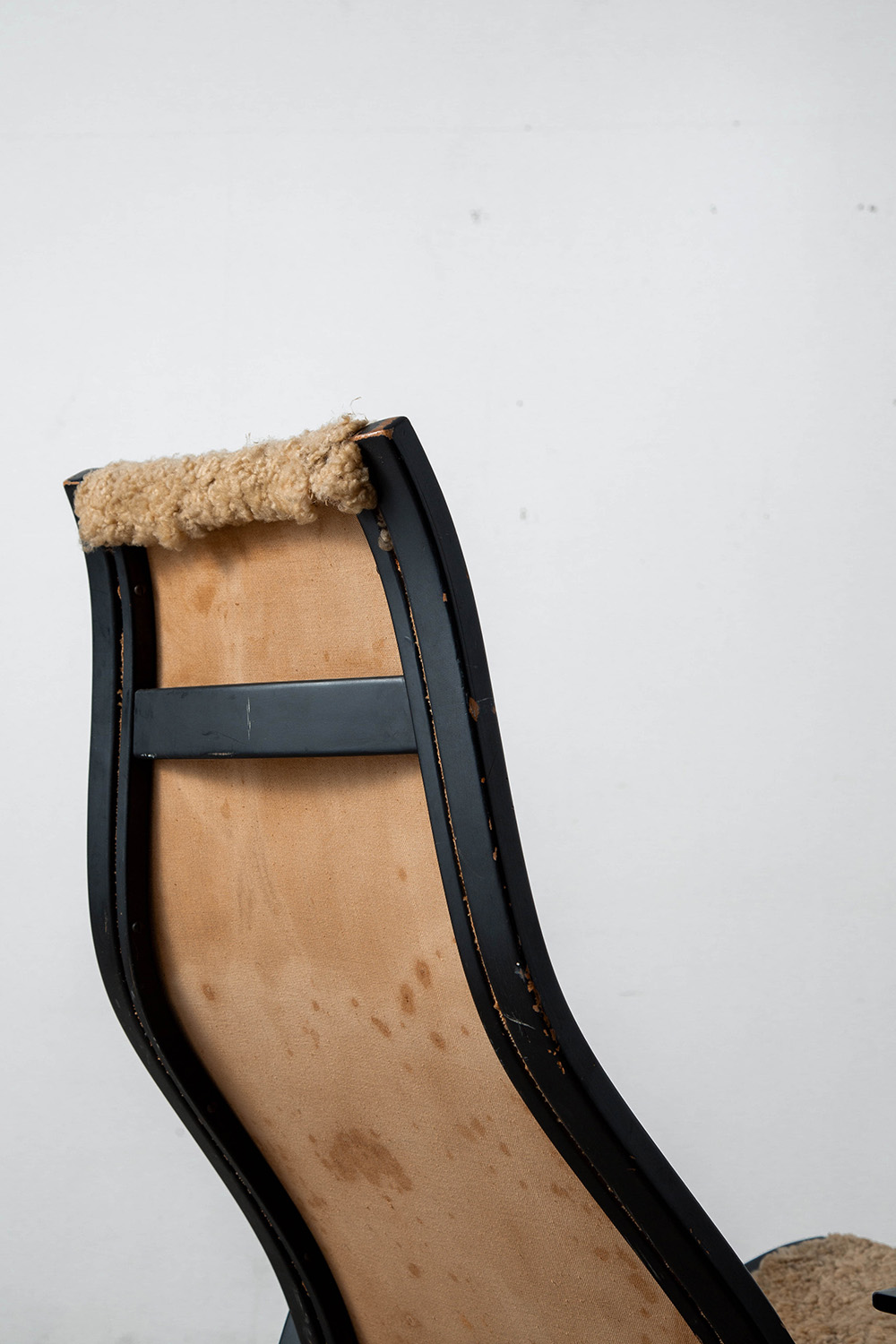 ‘Kurva’ Lounge Chair by Yngve Ekstrom in Fabric and Wood