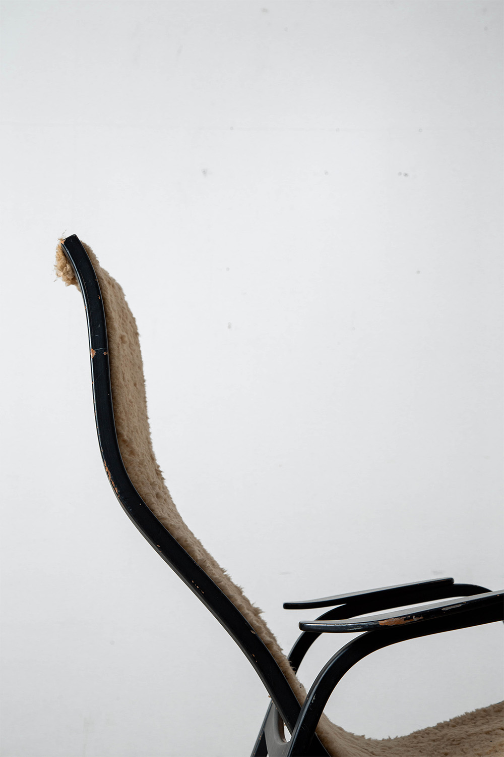 ‘Kurva’ Lounge Chair by Yngve Ekstrom in Fabric and Wood