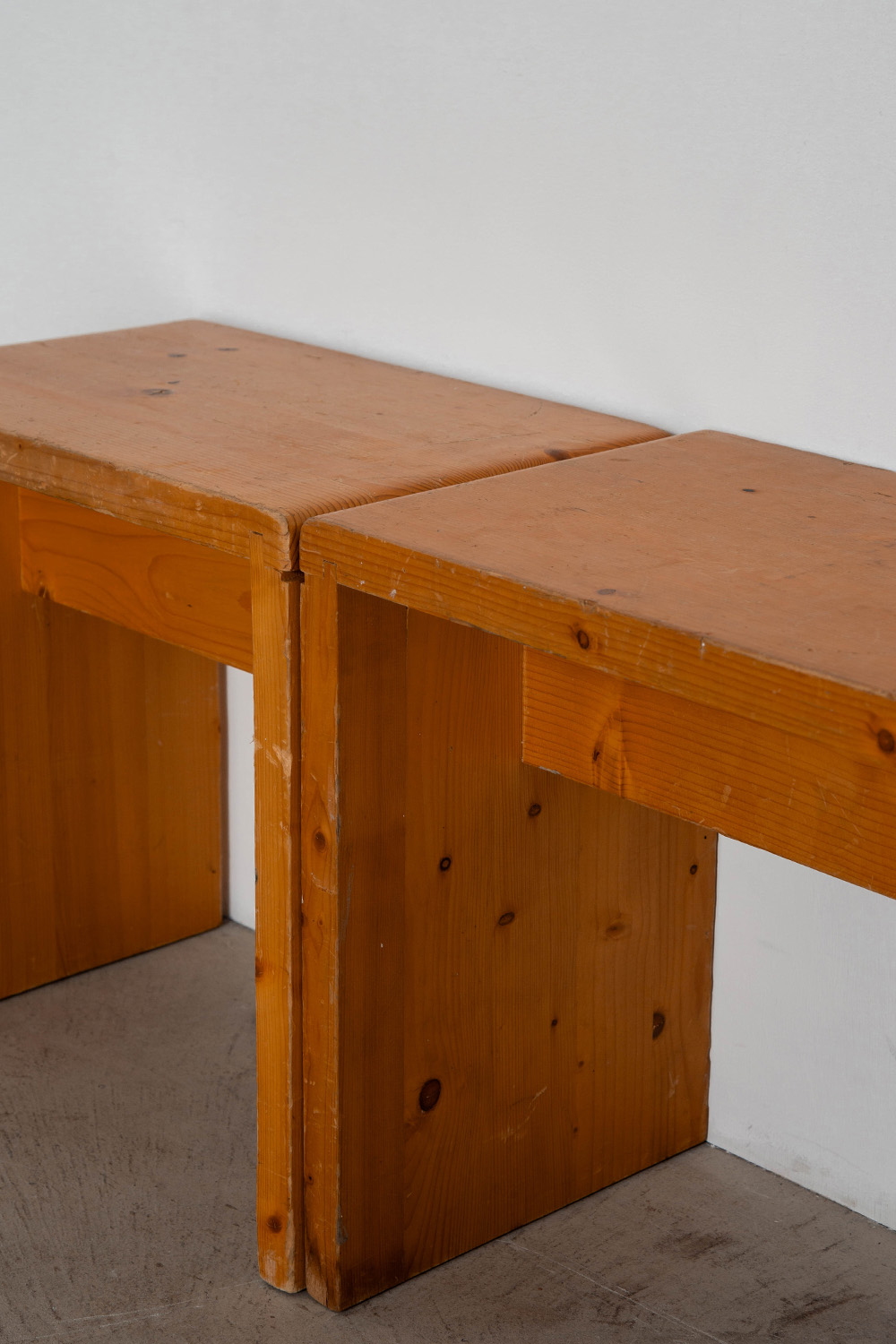 Stool by Charlotte Perriand for Les Arcs in Pine