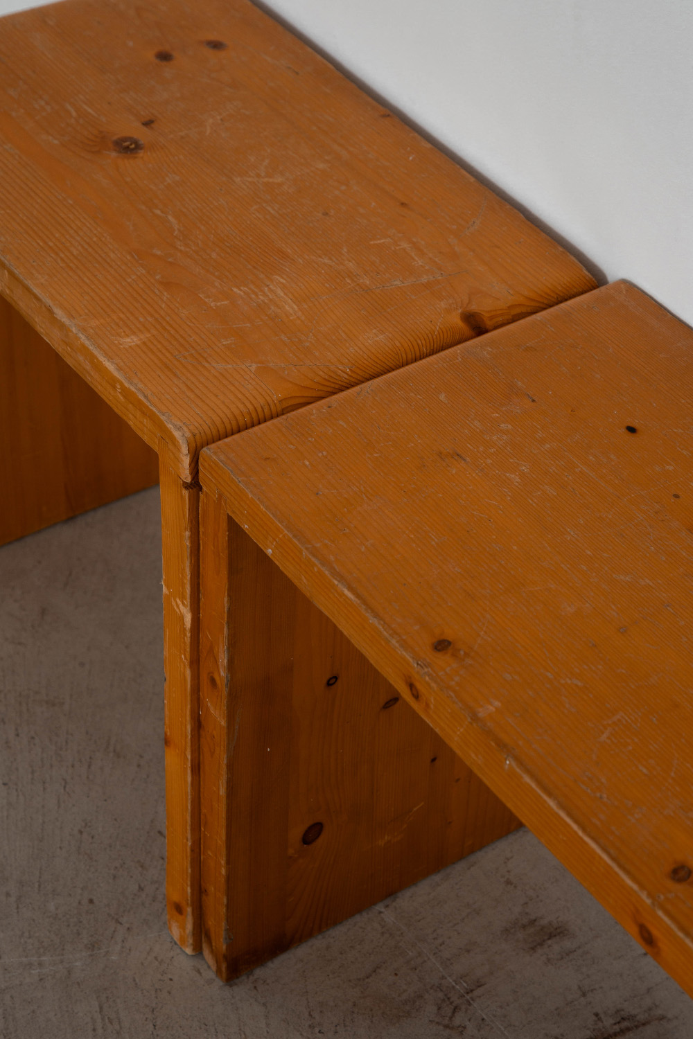 Stool by Charlotte Perriand for Les Arcs in Pine