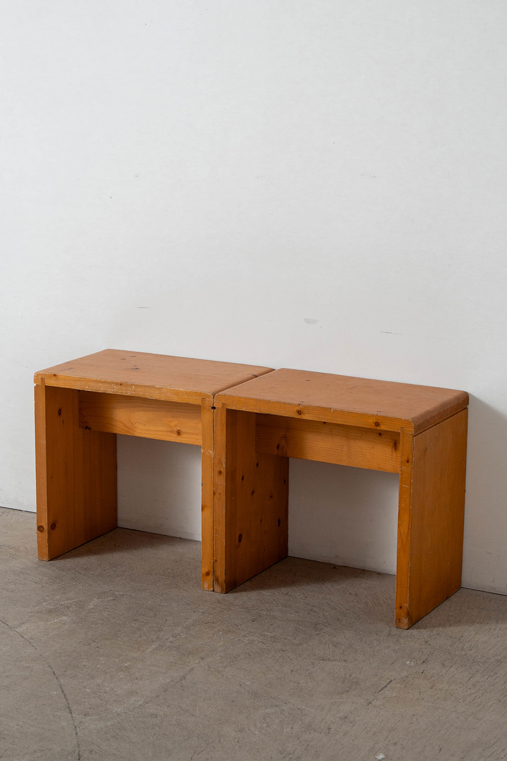 Stool by Charlotte Perriand for Les Arcs in Pine