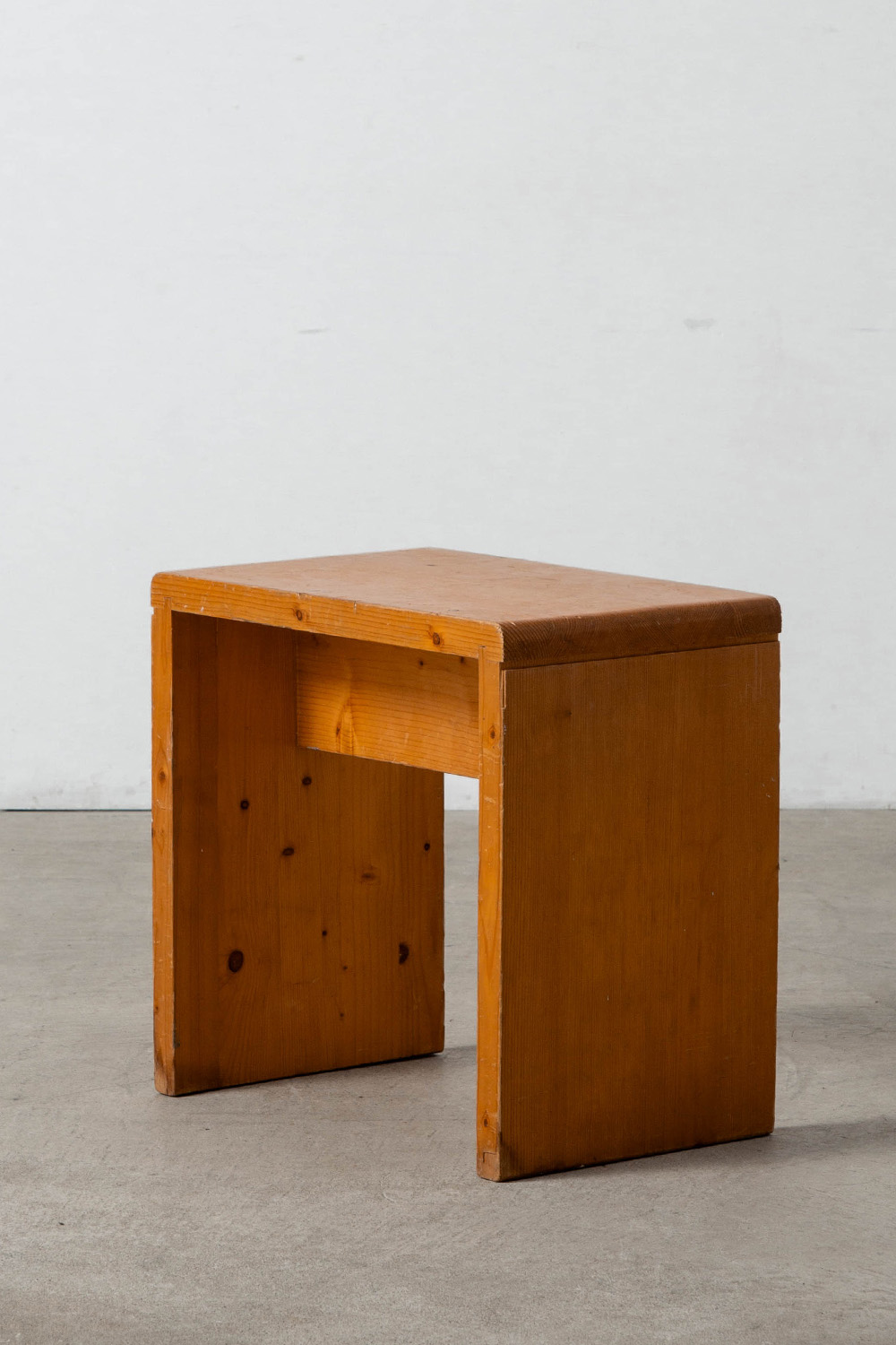 Stool by Charlotte Perriand for Les Arcs in Pine