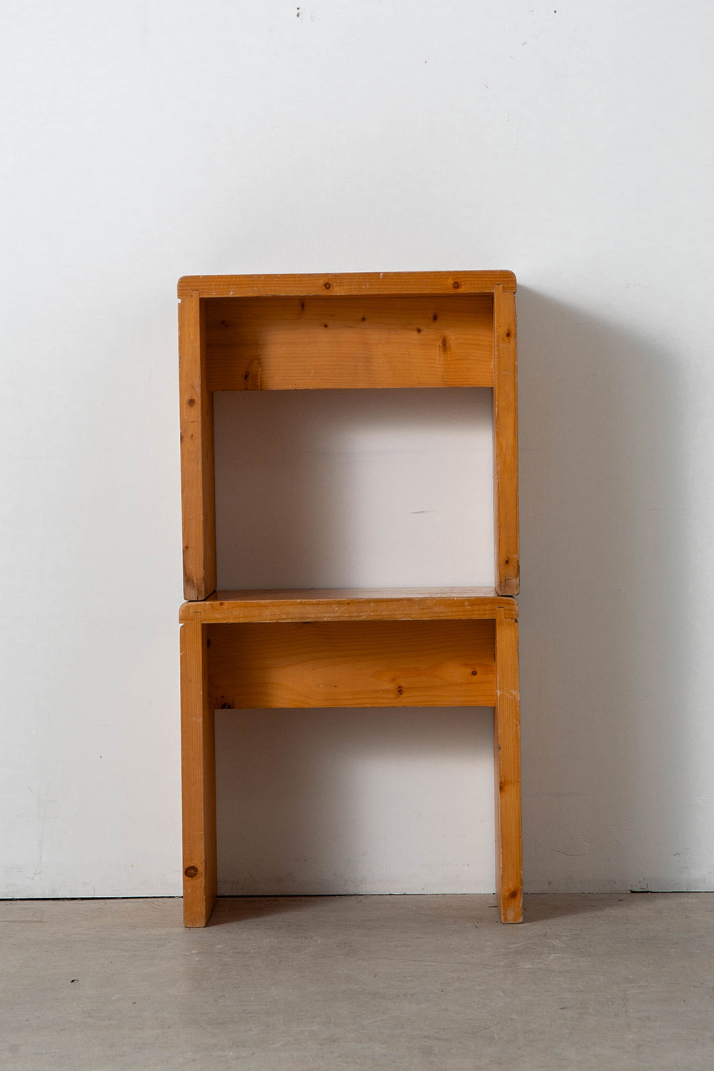 Stool by Charlotte Perriand for Les Arcs in Pine