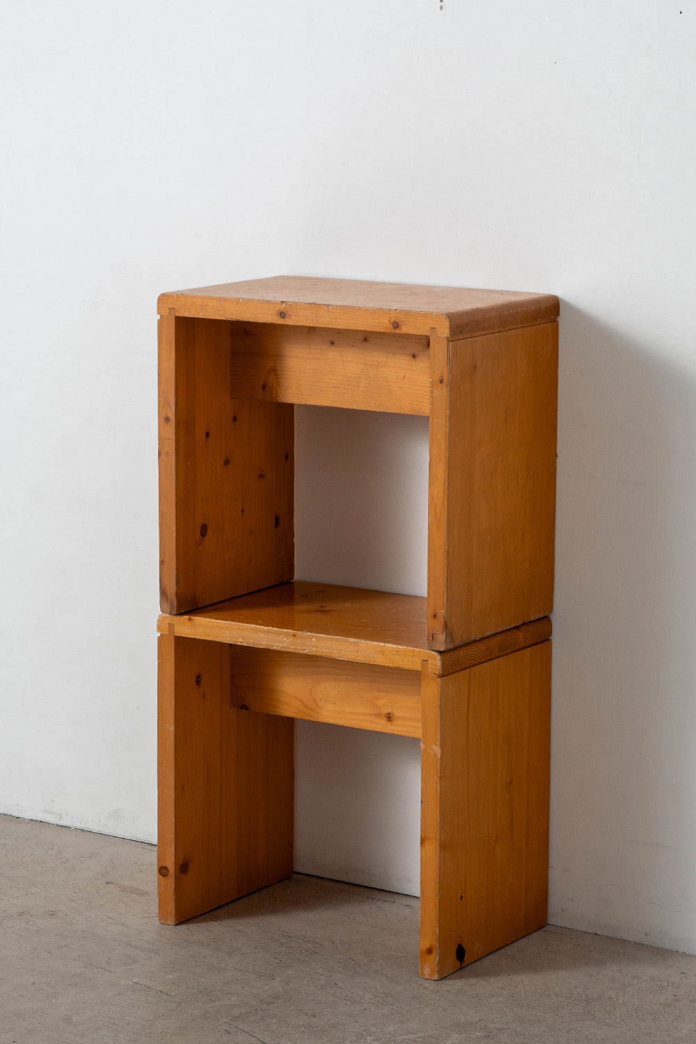 Stool by Charlotte Perriand for Les Arcs in Pine