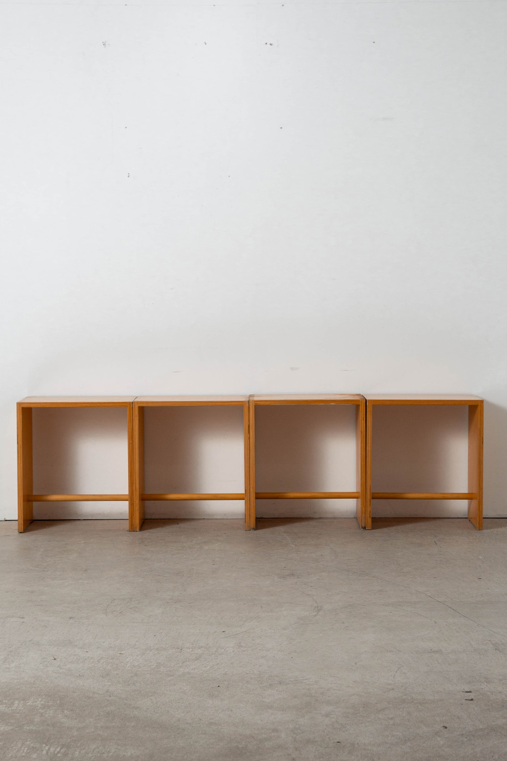 ‘Sgabillo’ Stool and Side Table by Max Bill for Zanotta in beech