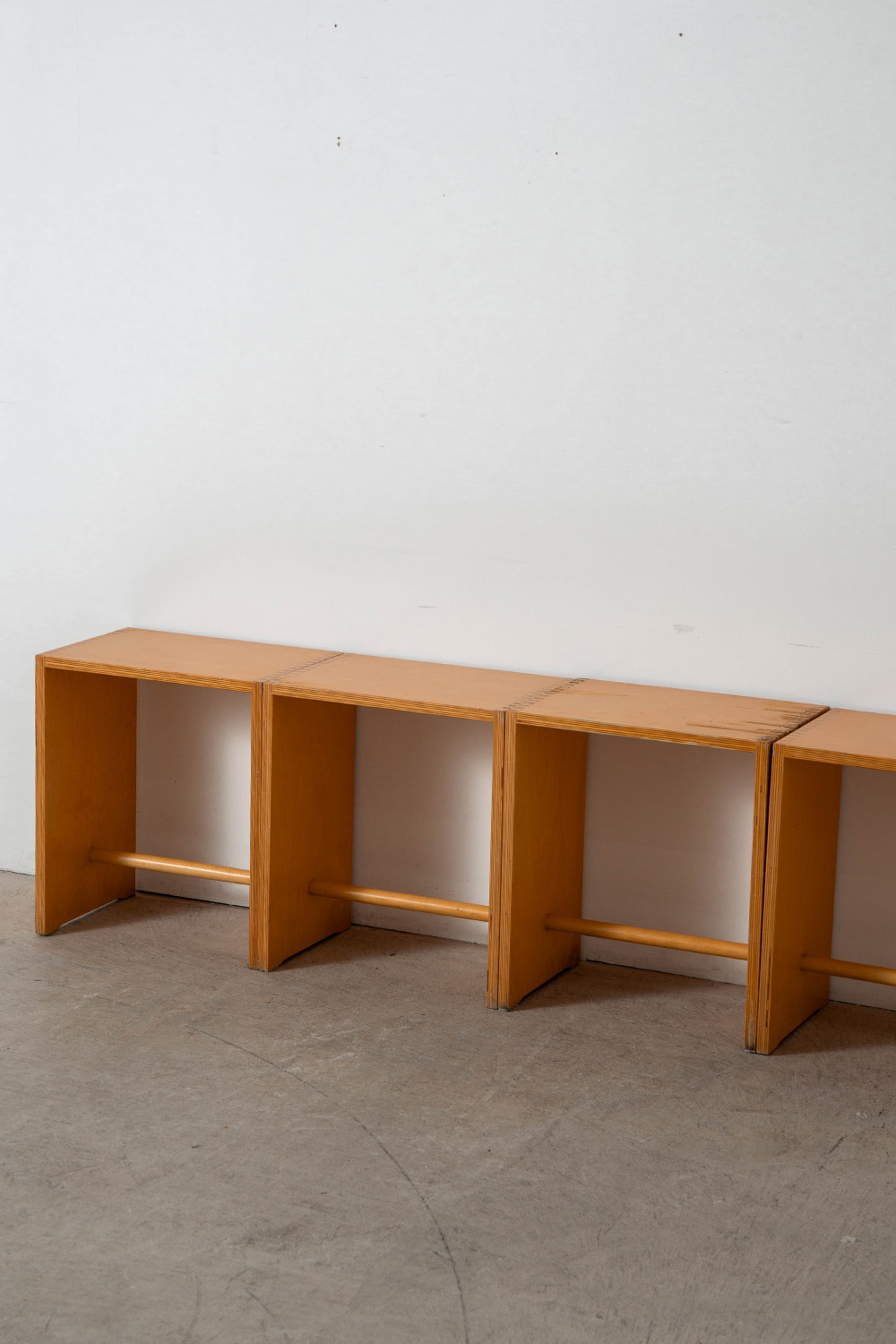 ‘Sgabillo’ Stool and Side Table by Max Bill for Zanotta in beech