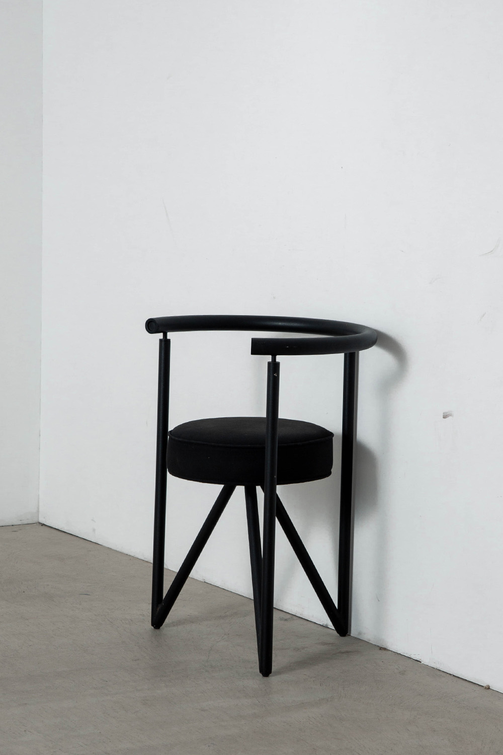 ‘MISS DORN’ Chair by Philippe Starck in Steel and Fabric