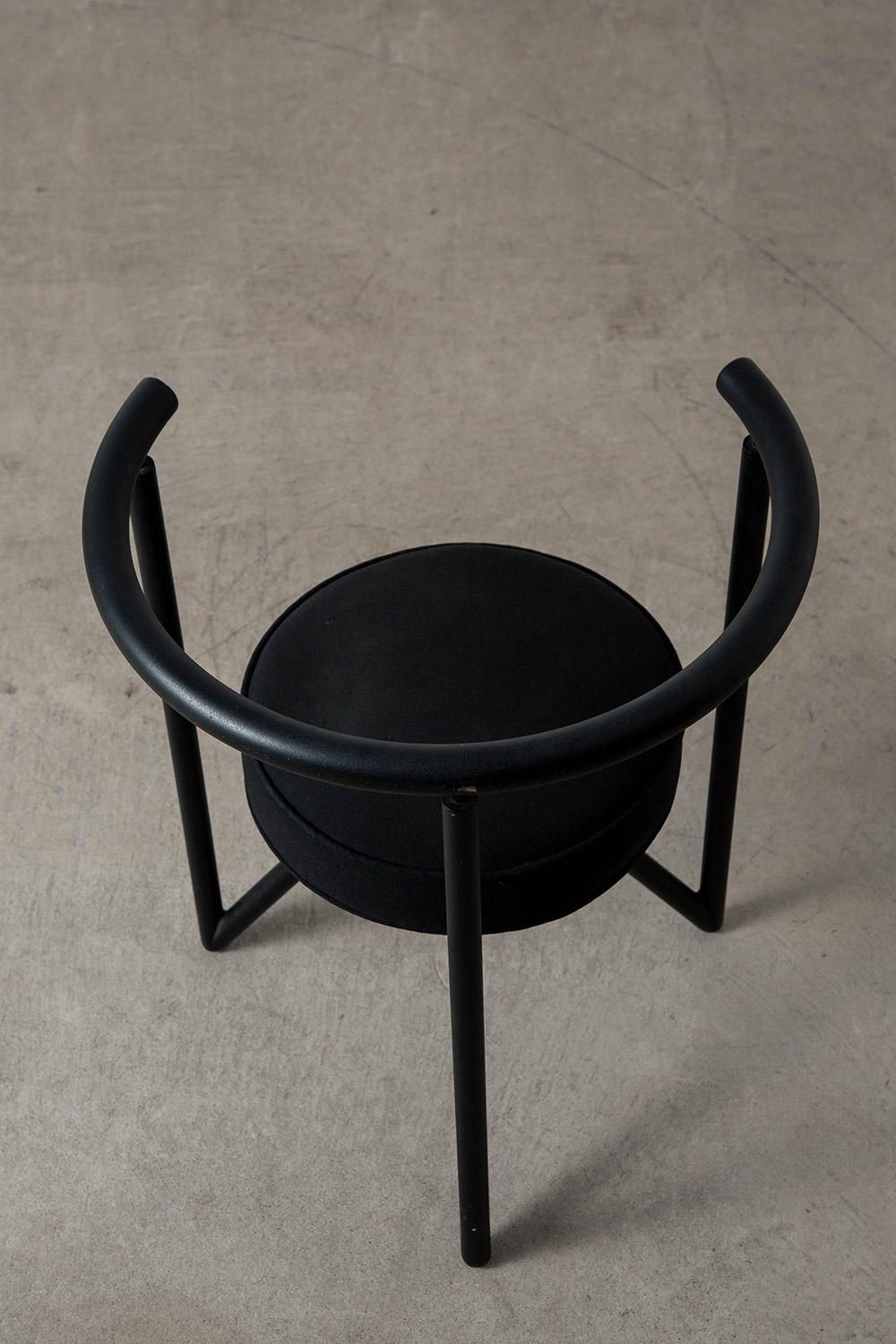 ‘MISS DORN’ Chair by Philippe Starck in Steel and Fabric