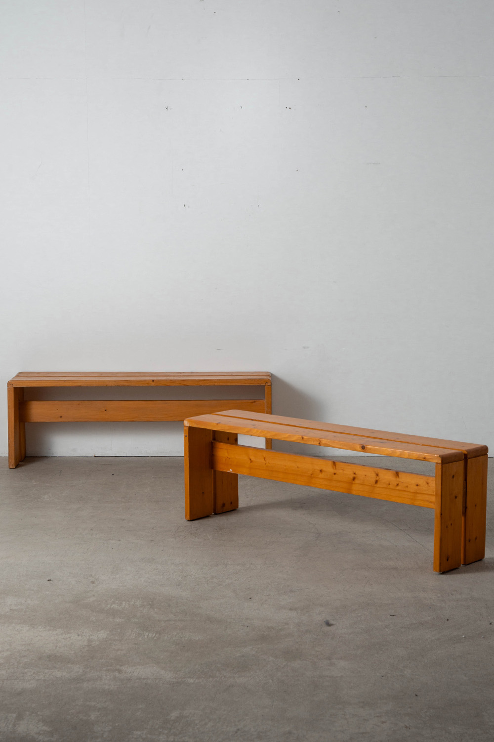Bench by Charlotte Perriand for Les Arcs in Pine