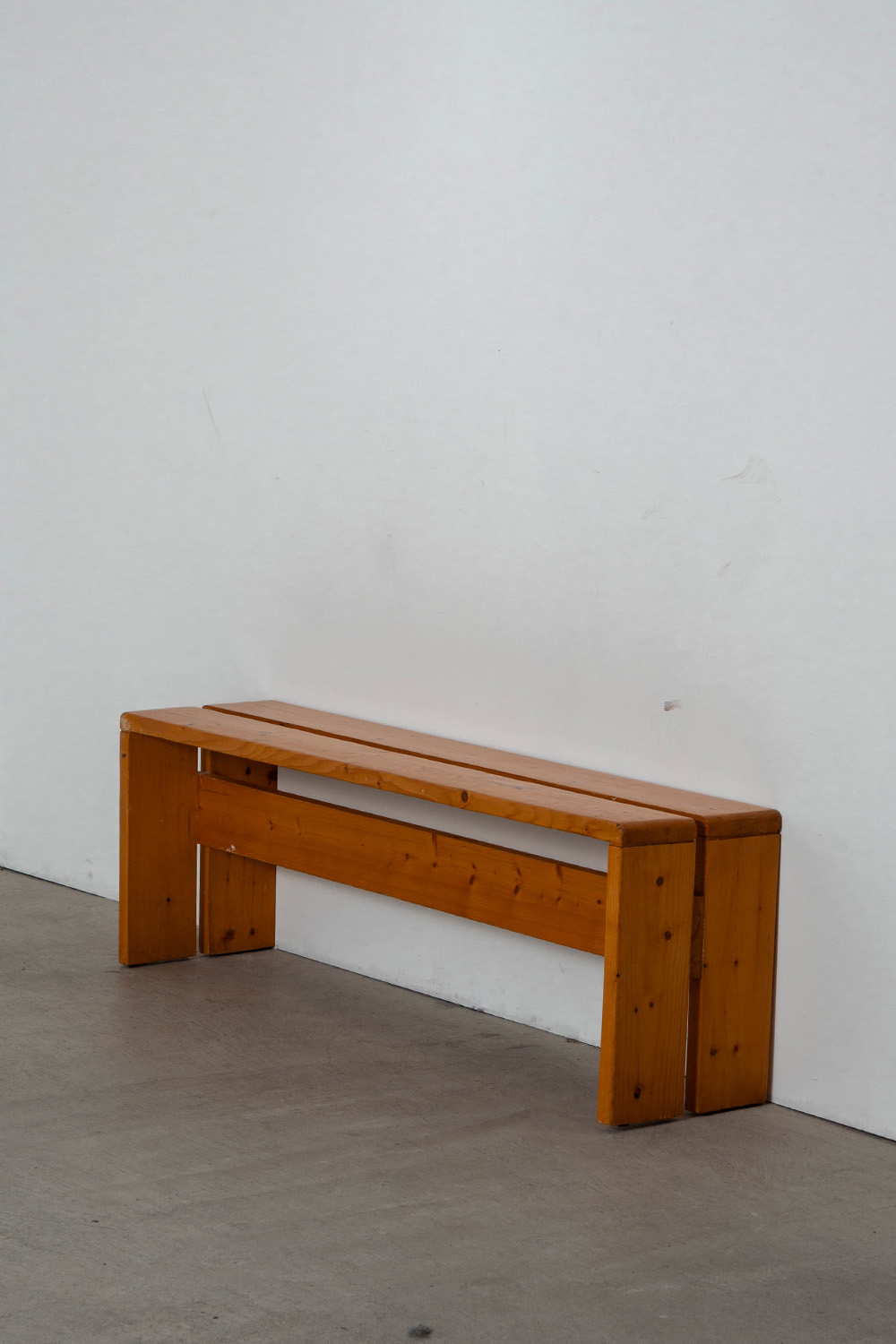 Bench by Charlotte Perriand for Les Arcs in Pine