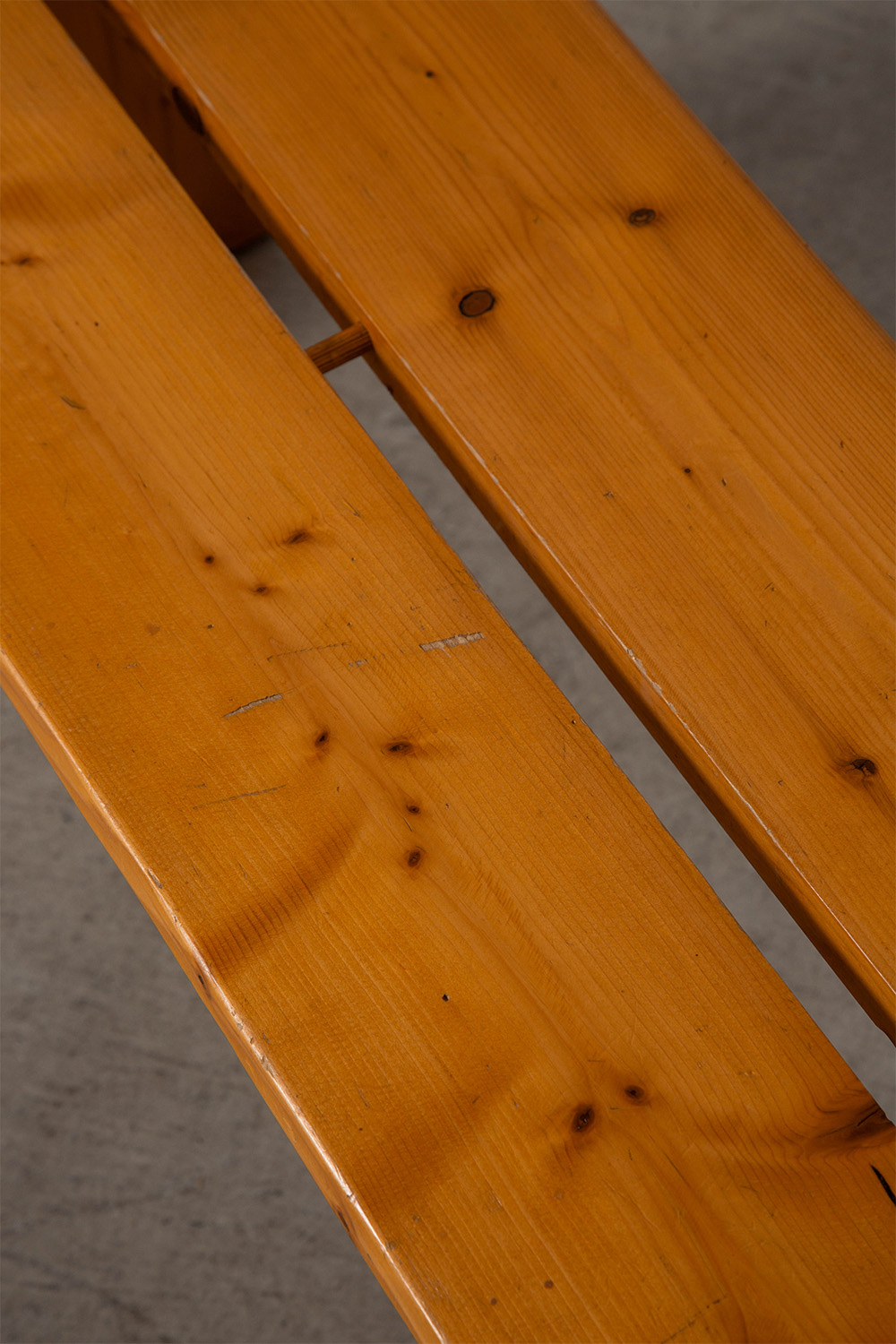 Bench by Charlotte Perriand for Les Arcs in Pine