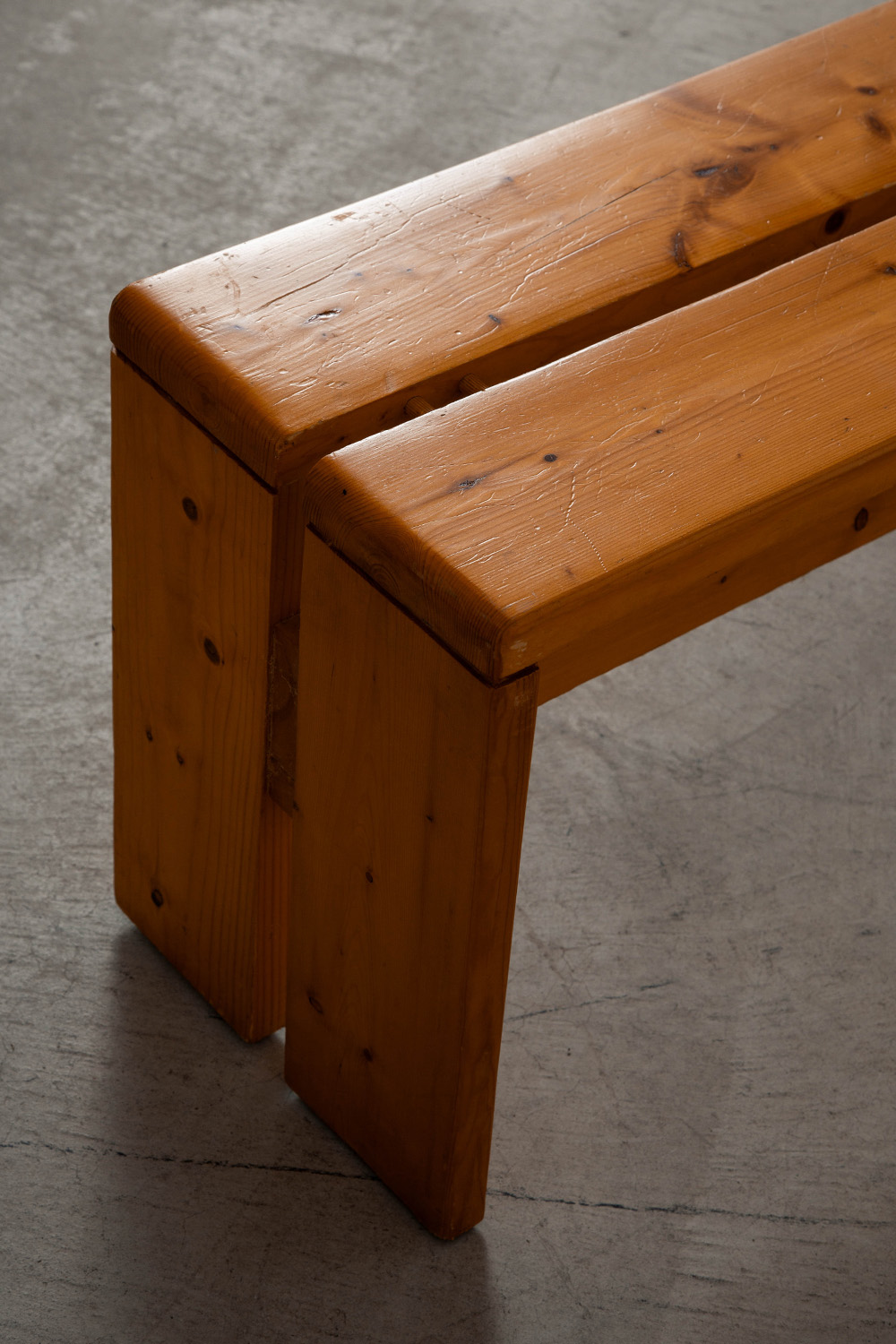 Bench by Charlotte Perriand for Les Arcs in Pine