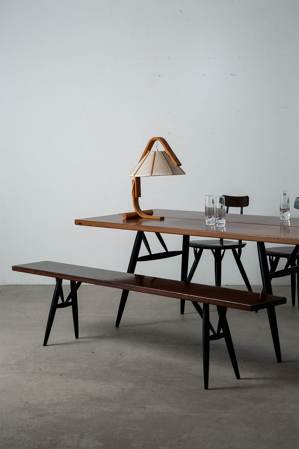 ‘Pirkka’ Bench by Ilmari Tapiovaara for Laukaan Puu in Wood