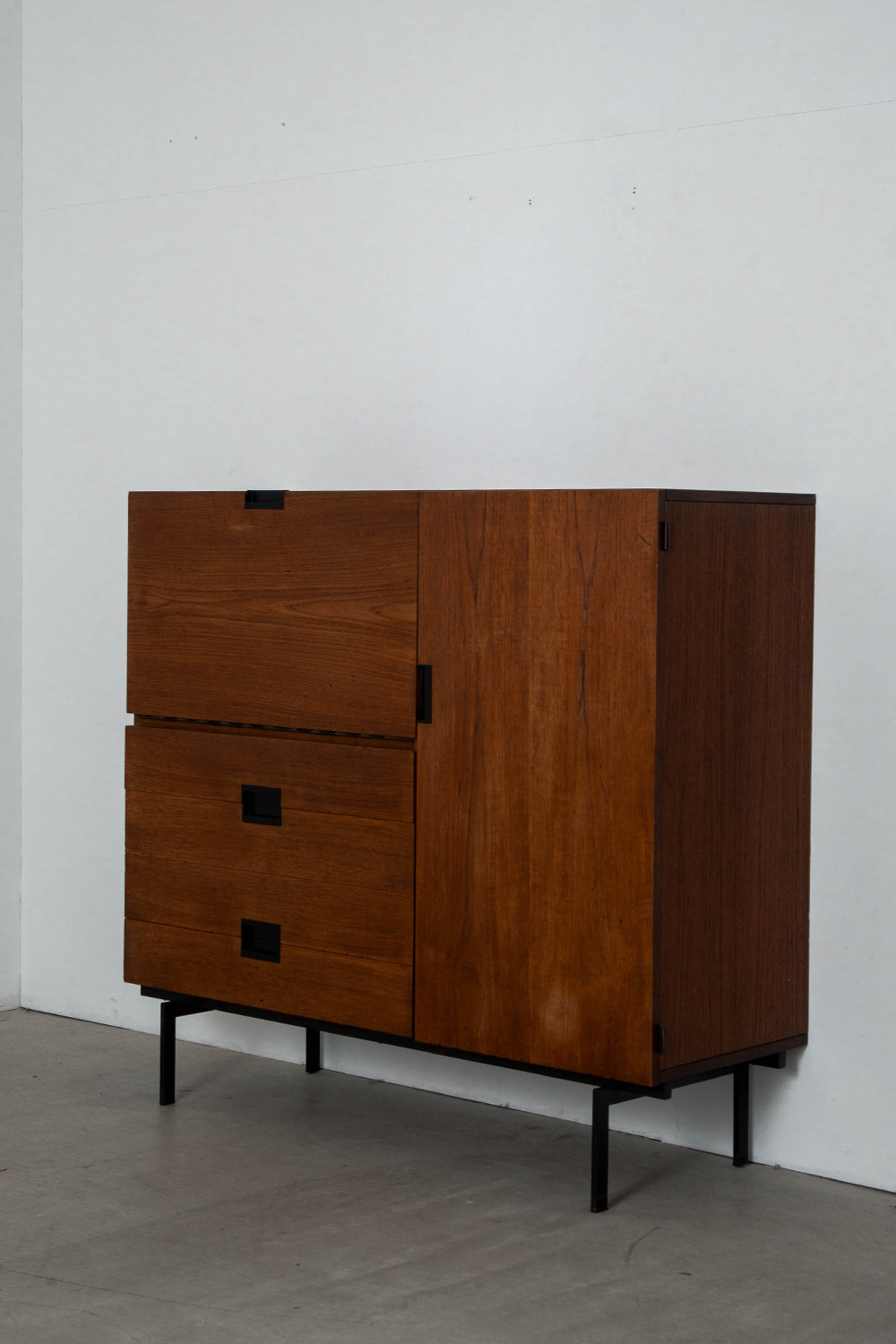 ‘CU01’ Cabinet By Cees Braakman for Pastoe in Teak and Steel