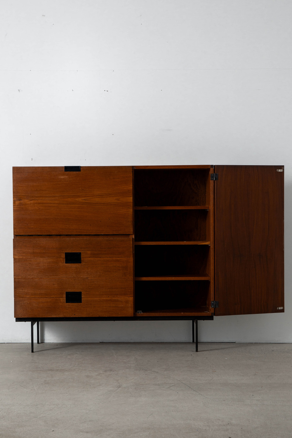 ‘CU01’ Cabinet By Cees Braakman for Pastoe in Teak and Steel