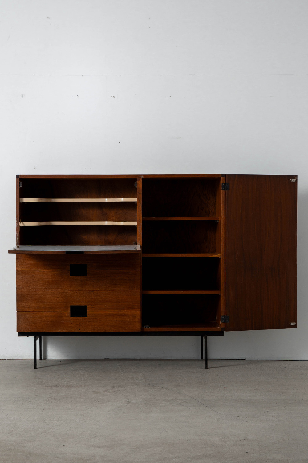 ‘CU01’ Cabinet By Cees Braakman for Pastoe in Teak and Steel