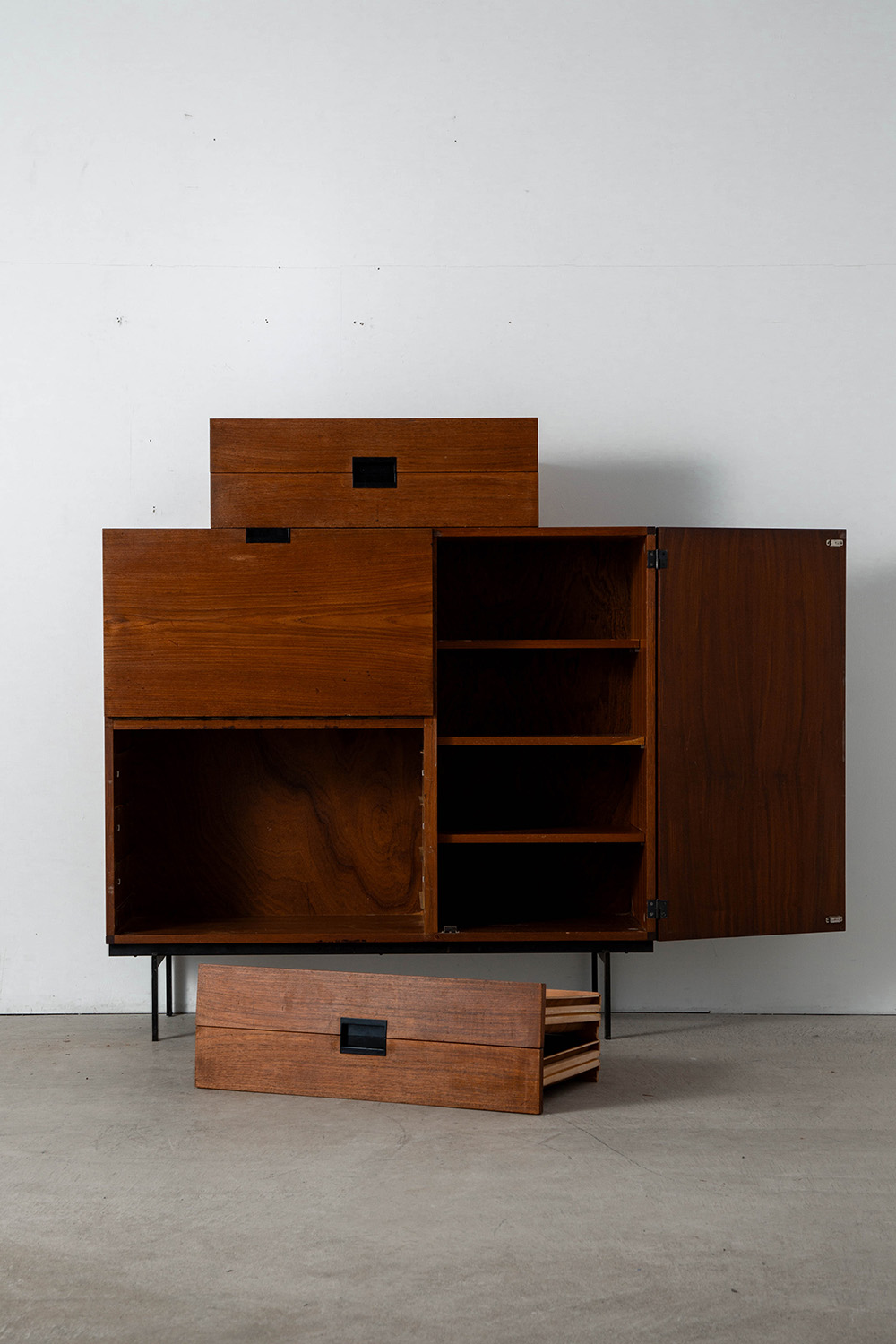 ‘CU01’ Cabinet By Cees Braakman for Pastoe in Teak and Steel