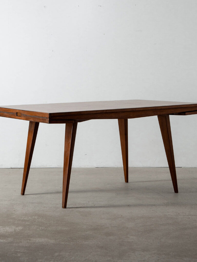 Extension Dining Table by André Sornay in Wood
