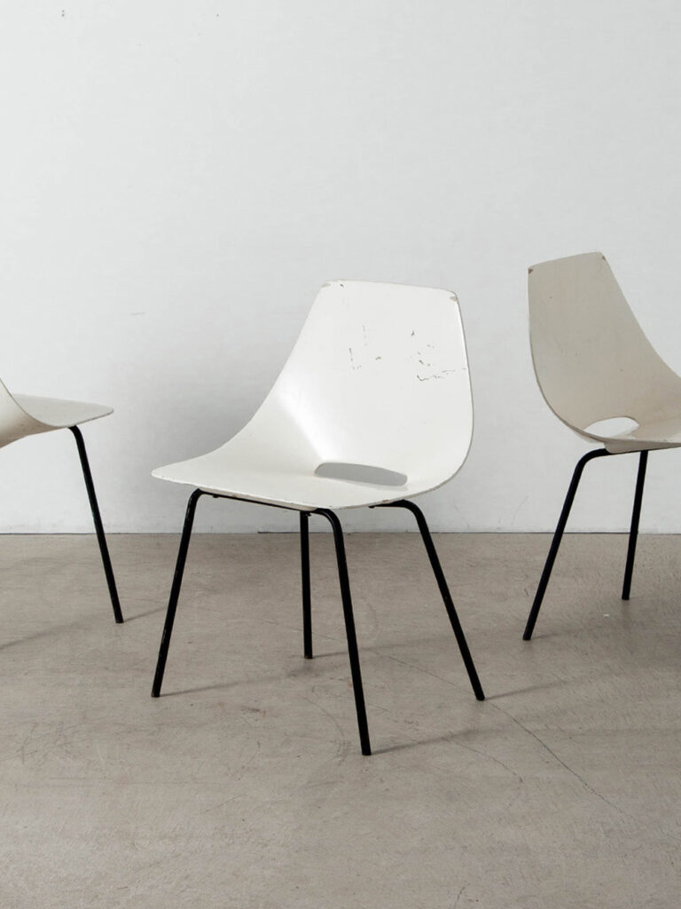 ‘Amsterdam’ Chair by Pierre Guariche for Stainer in White