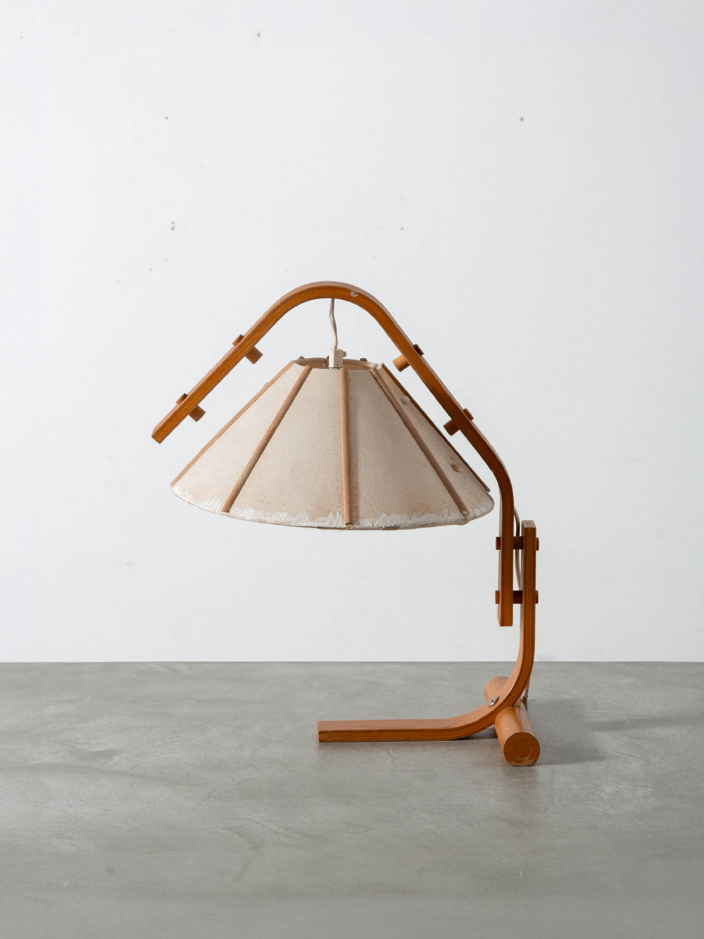 Table Lamp by Jan Wickelgren for Aneta in Wood and Fabric