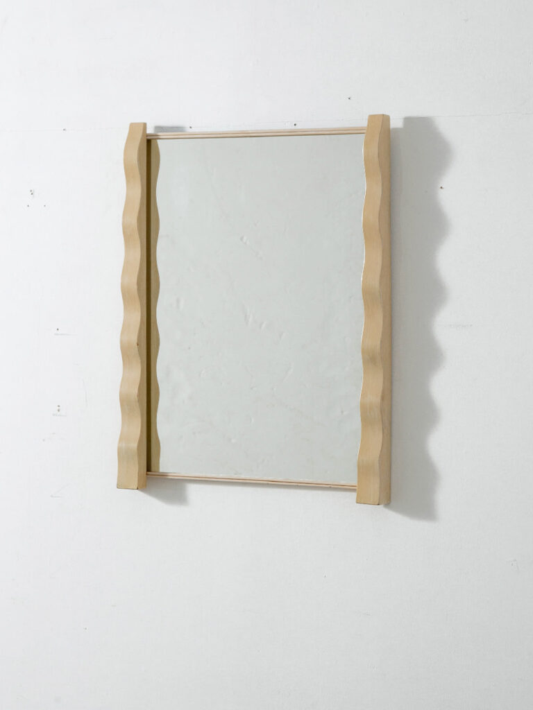 Wall Mirror in Glass and Wood