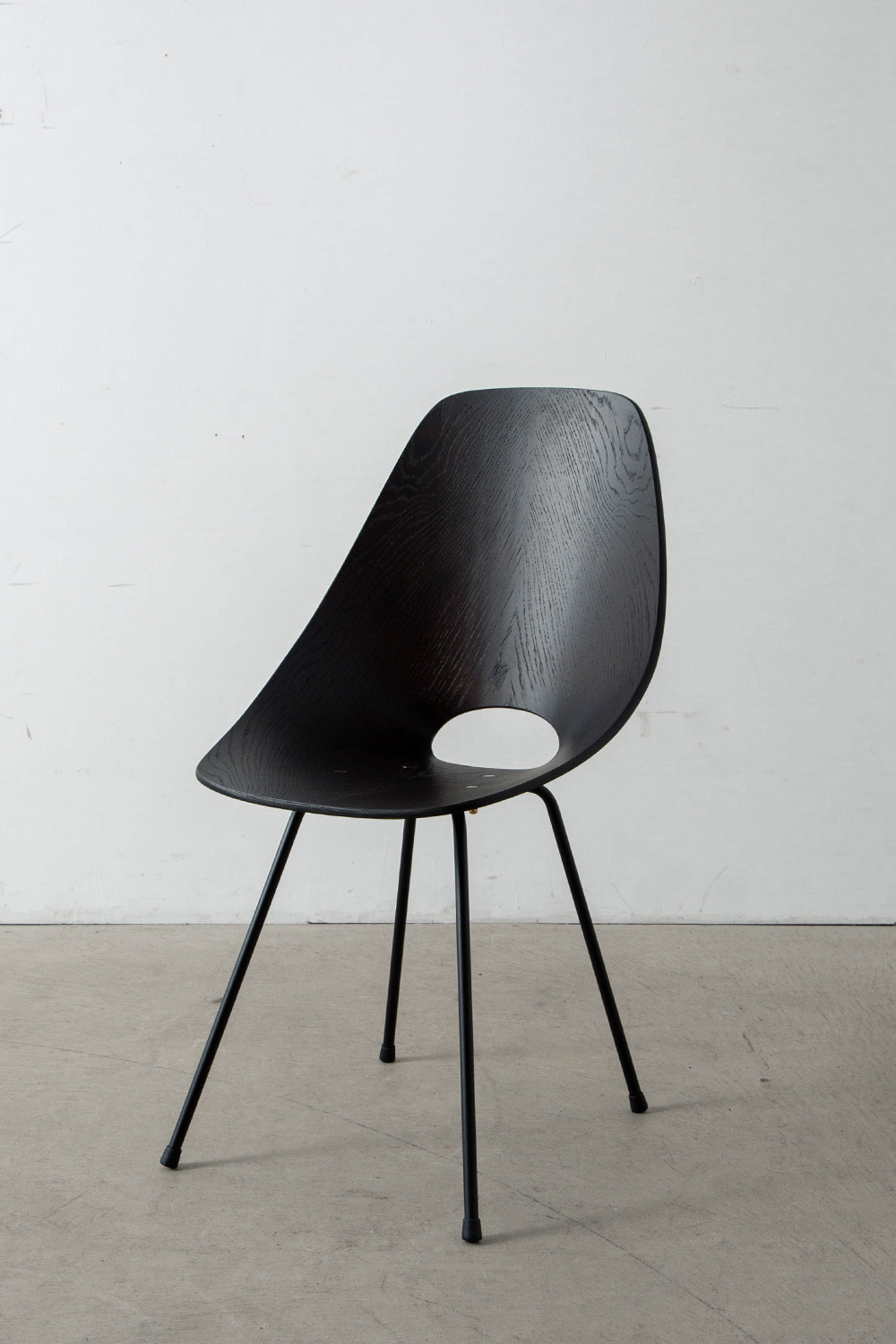 Medea Chair by Vittorio Nobili for Medea in Brown Oak and Steel