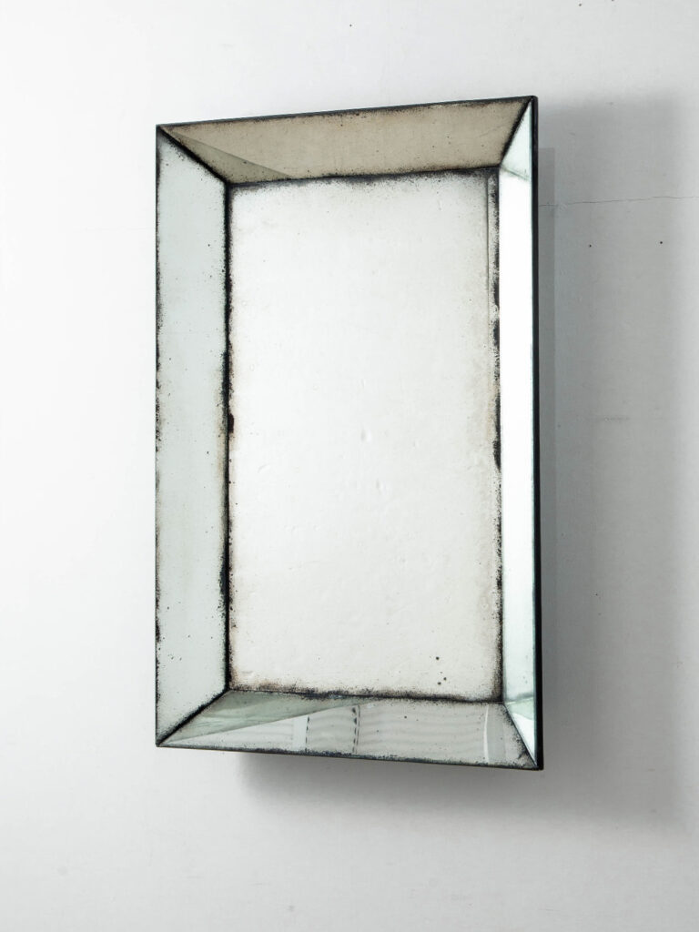 Mirror in Glass , Wood and Steel