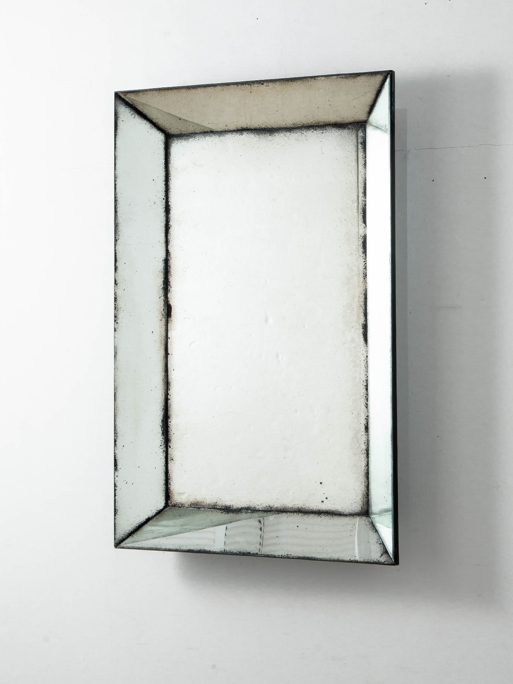 Mirror in Glass , Wood and Steel