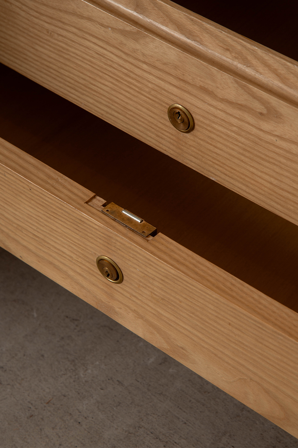 Sideboard by Aldo Tura for Tura Milano in Goat Leather , Wood and Glass